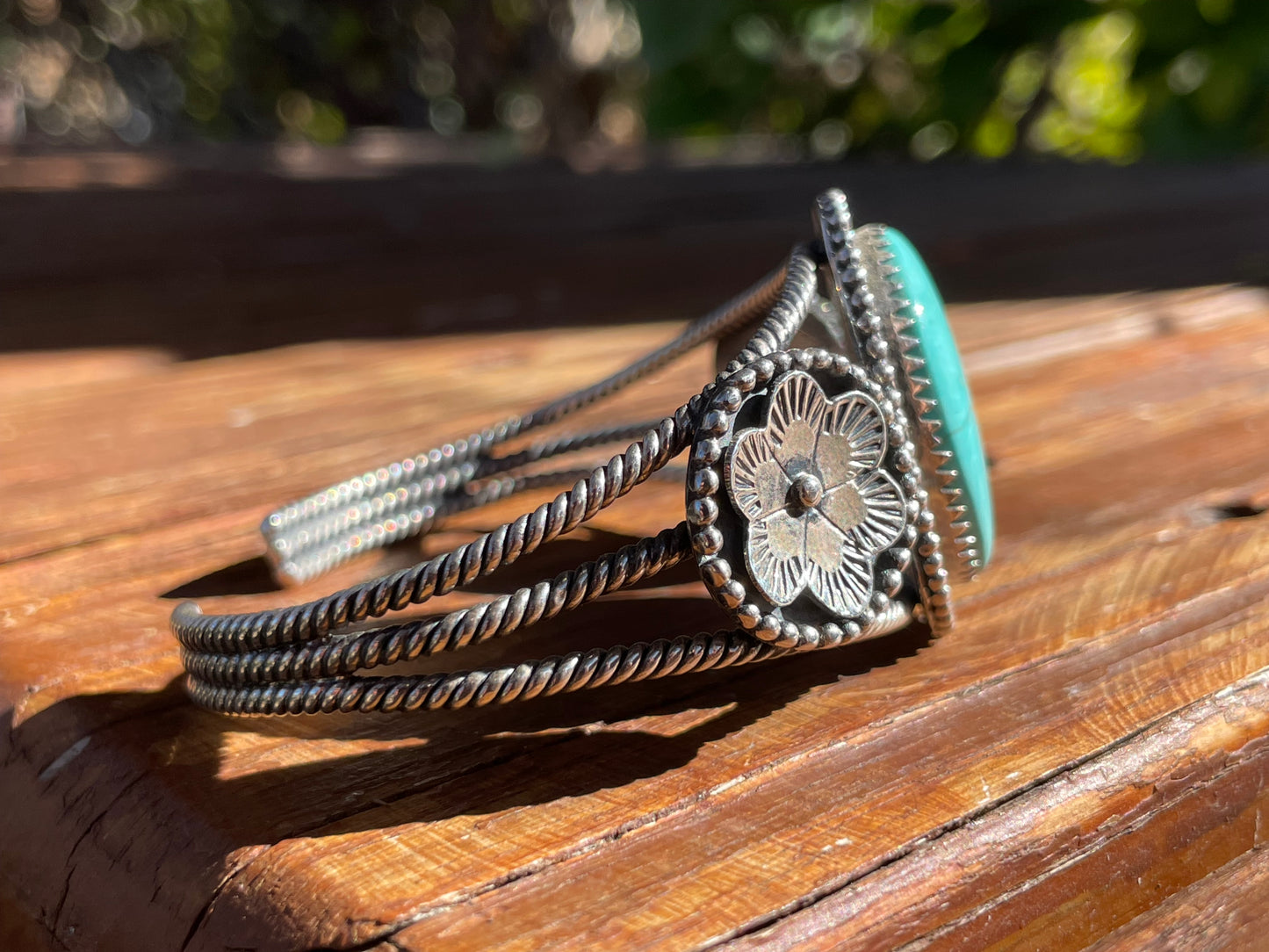 Kingman Turquoise Cuff Bracelet | Sterling Silver B882