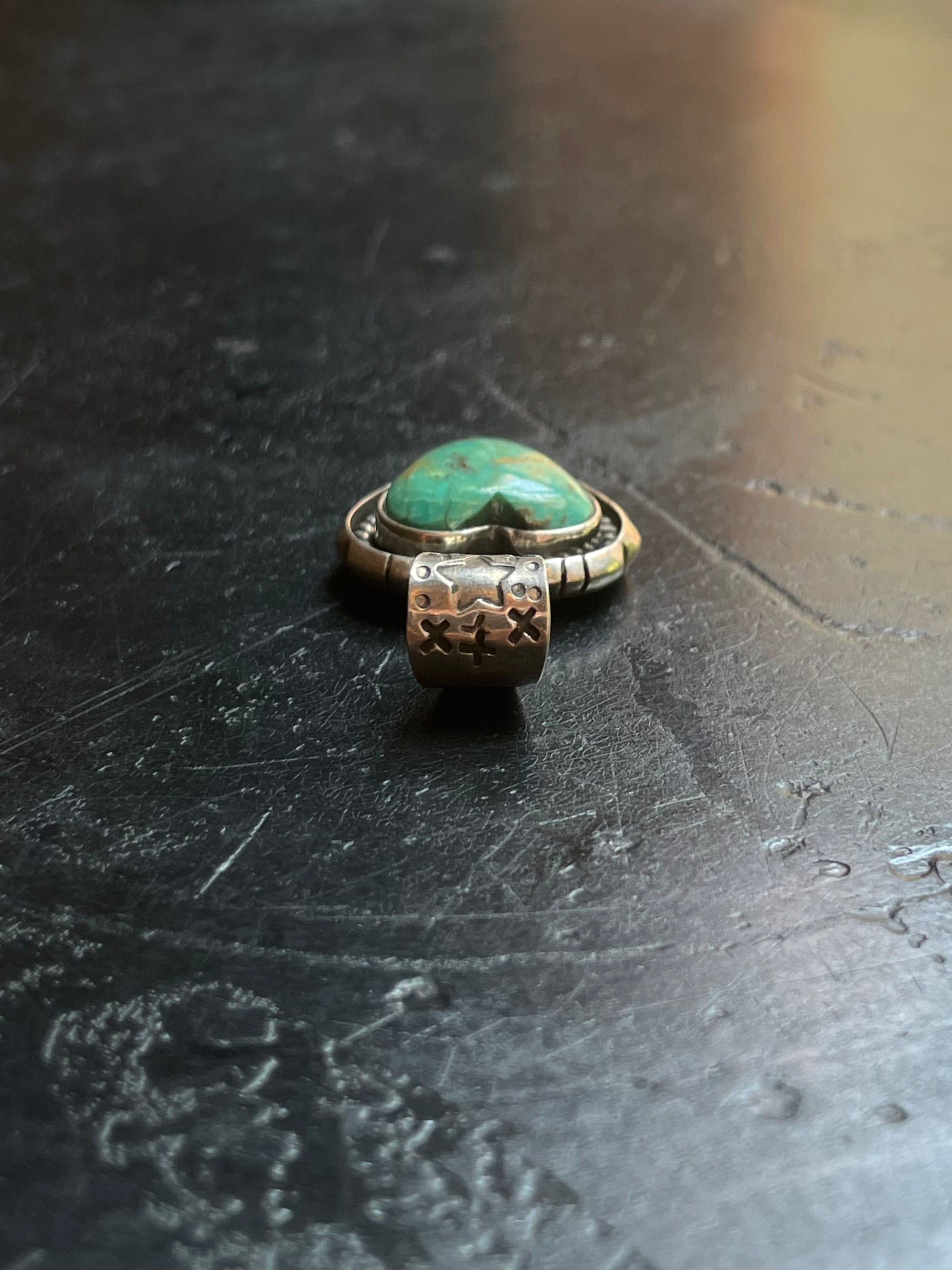 Kingman Turquoise Heart Pendant | 925 Sterling Silver G624
