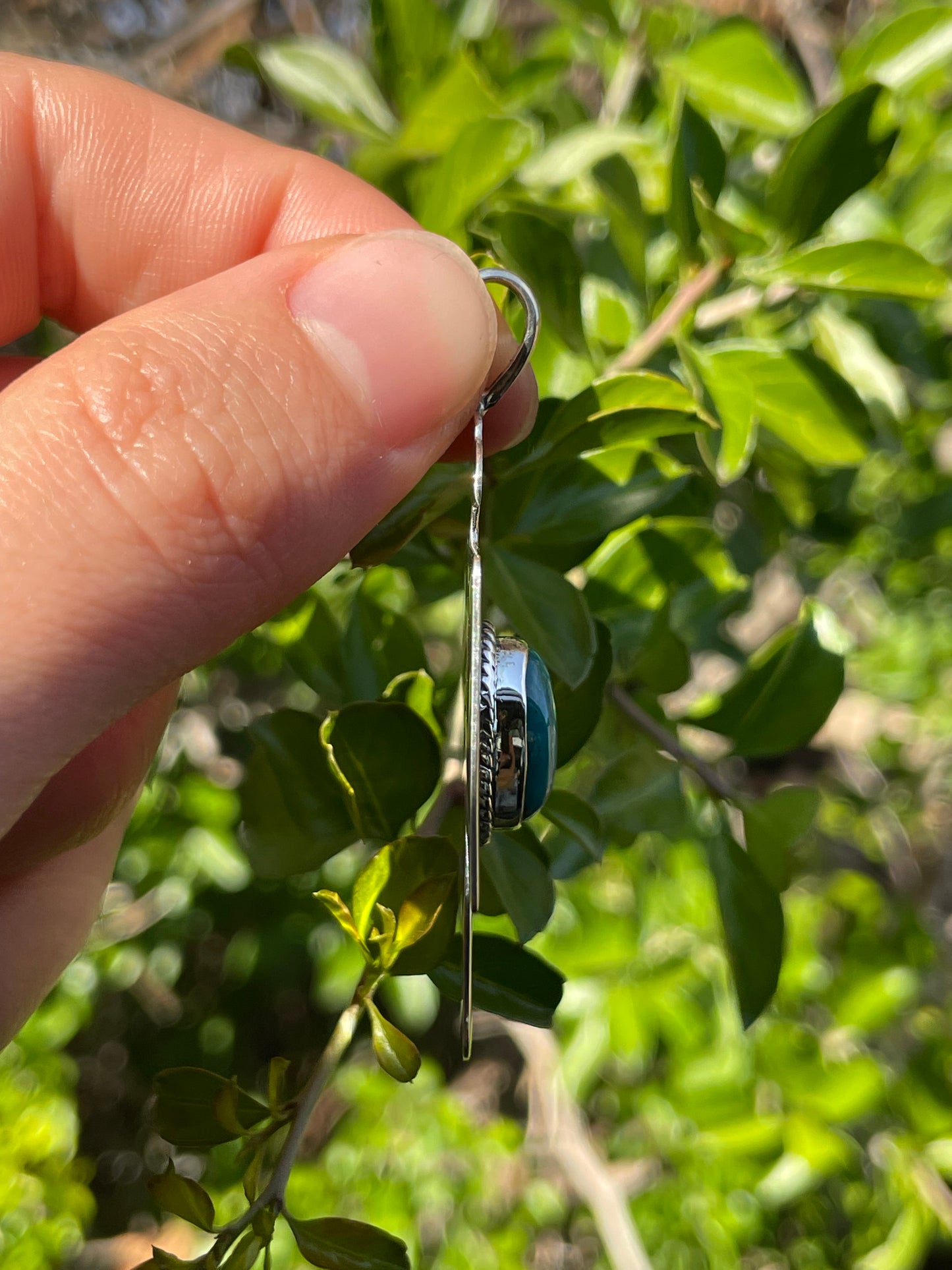 Turquoise Thunderbird Pendant | Sterling Silver 925 B693