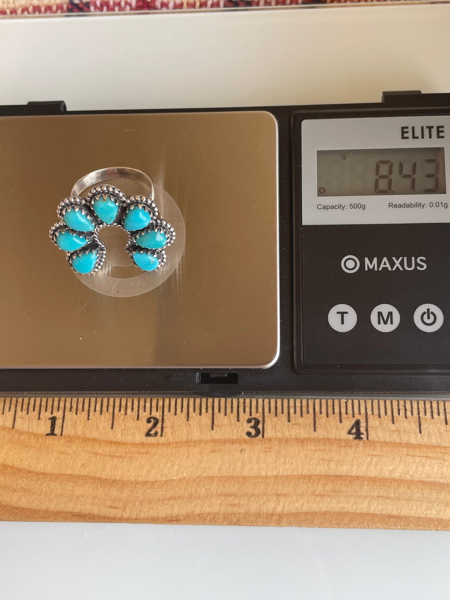 Kingman Turquoise Naja Ring Size 8 | 925 Sterling Silver G474