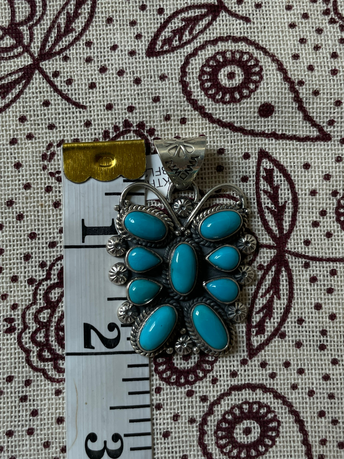 Turquoise Multi-Stone Butterfly Pendant | 925 Sterling Silver D333