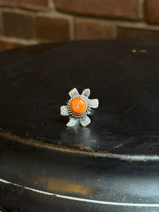 Spiny Oyster Turtle Ring | 925 Sterling Silver | Size 7 C256