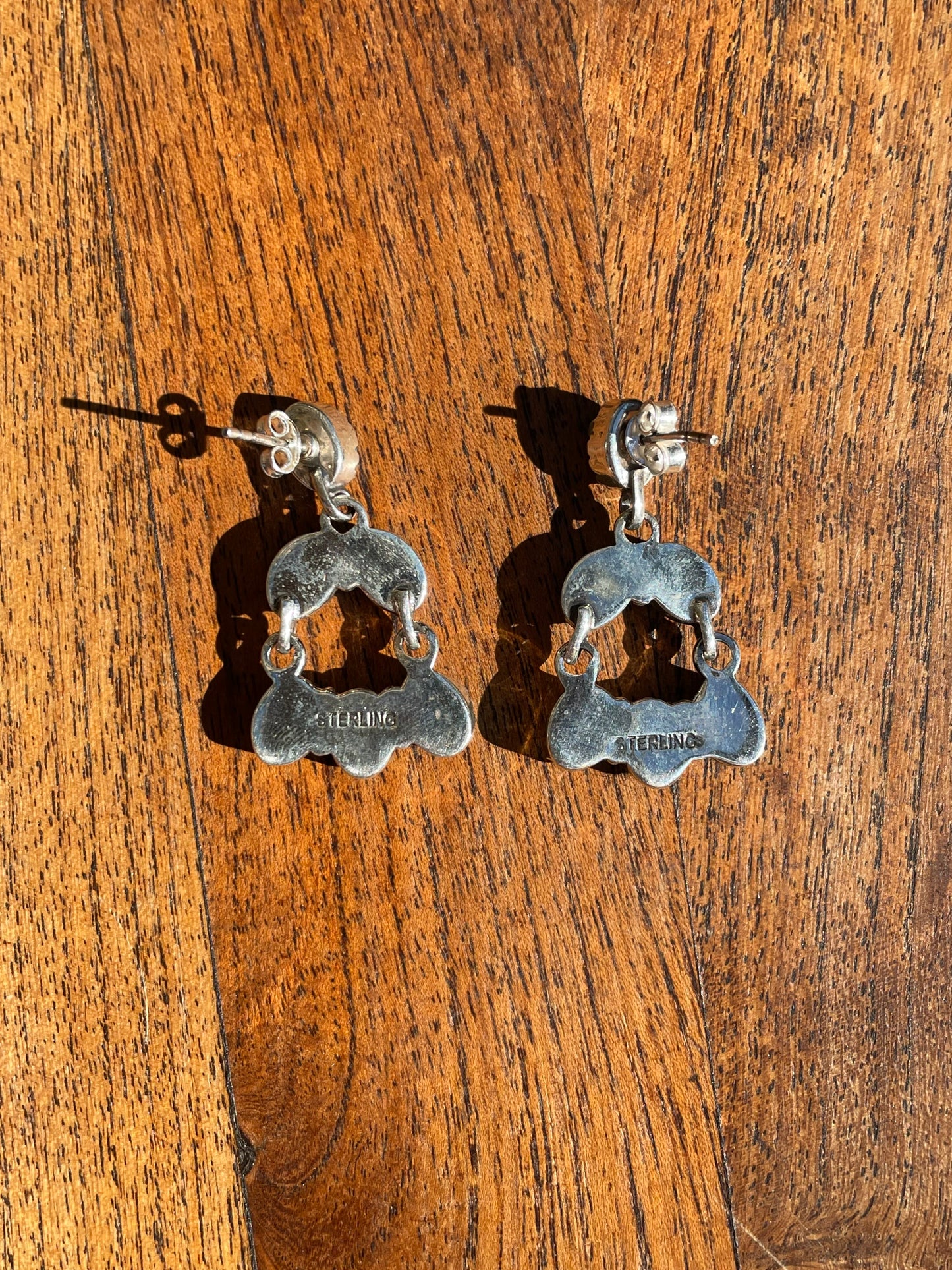 Kingman Turquoise Chandelier Stud Earrings | 925 Sterling Silver C823