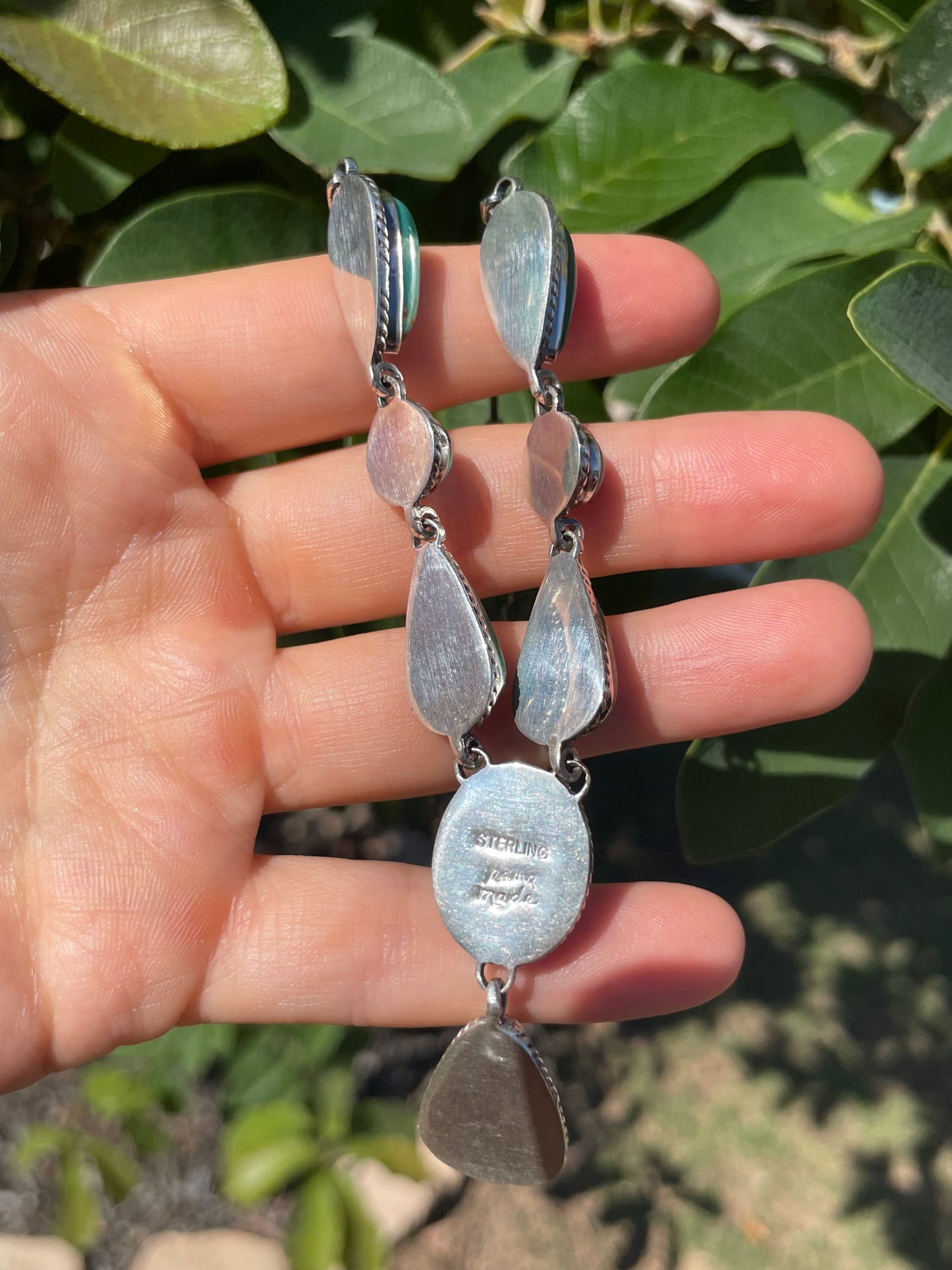 Kingman Turquoise Statement Necklace | Sterling Silver D123