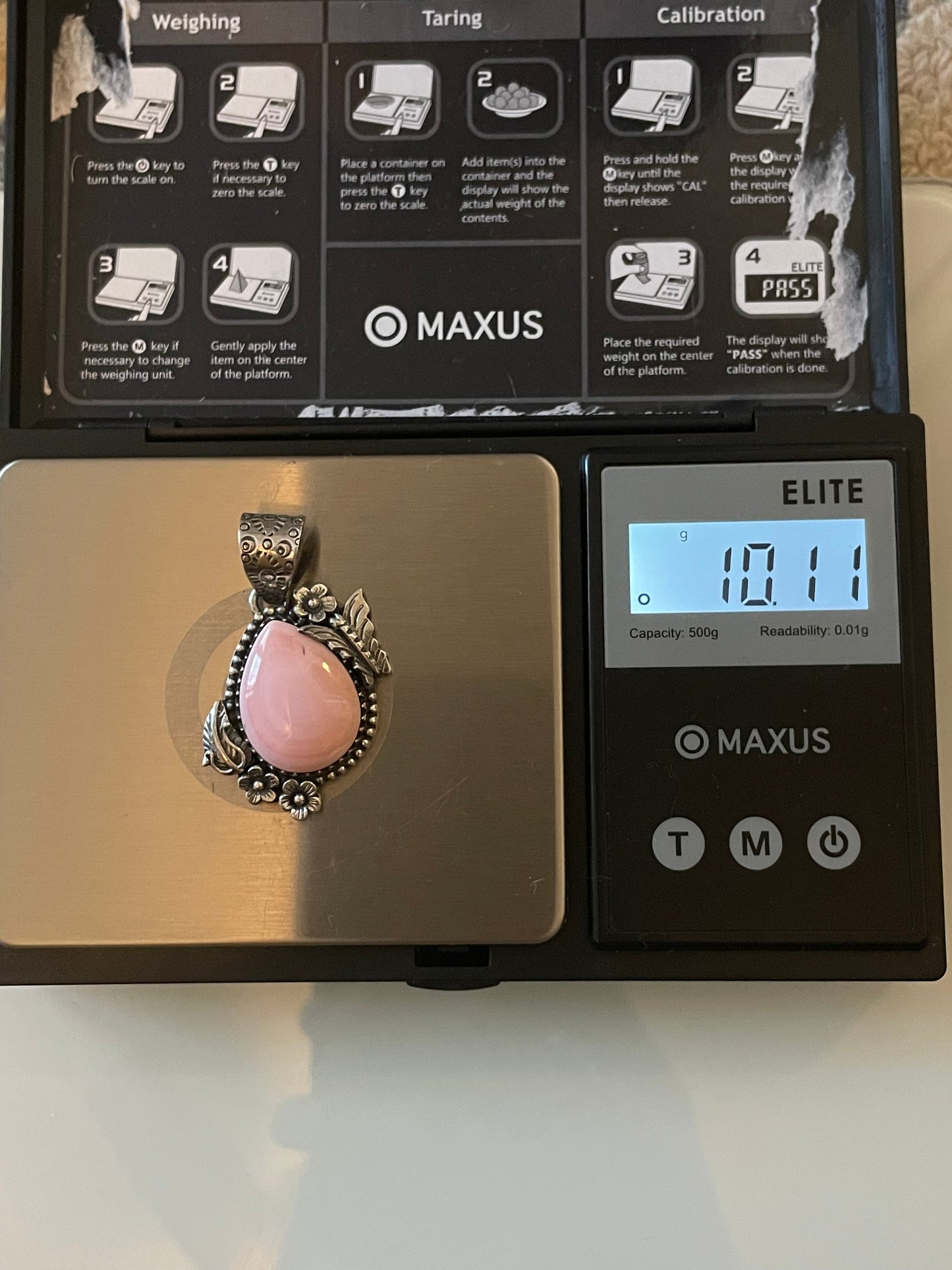 Pink Conch Floral Pendant | 925 Sterling Silver E505
