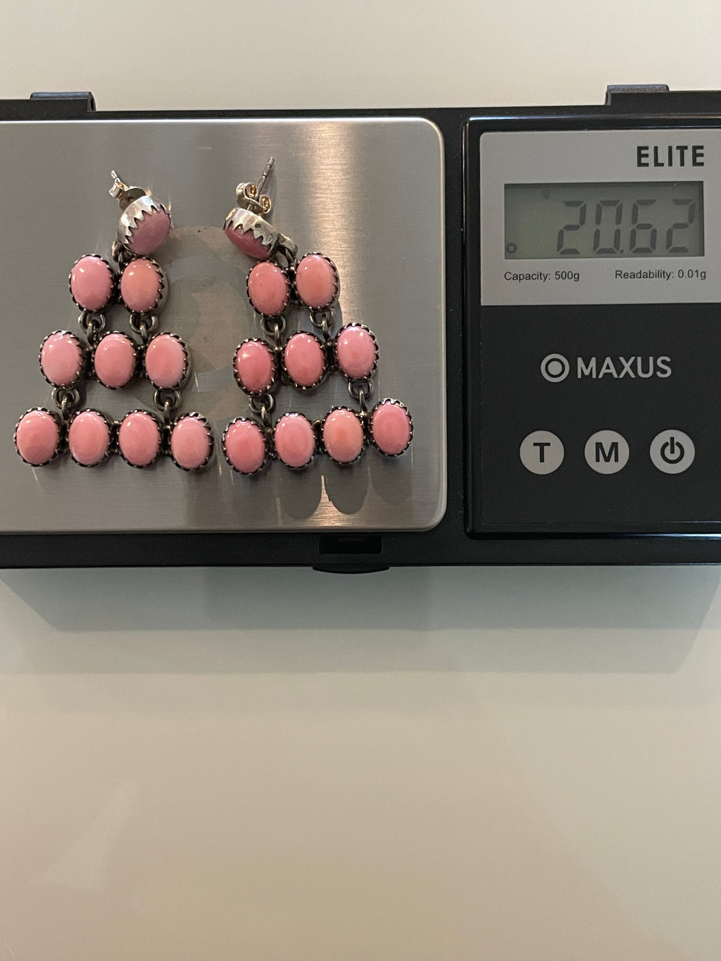 Pink Conch Cluster Stud Earrings | 925 Sterling Silver G705