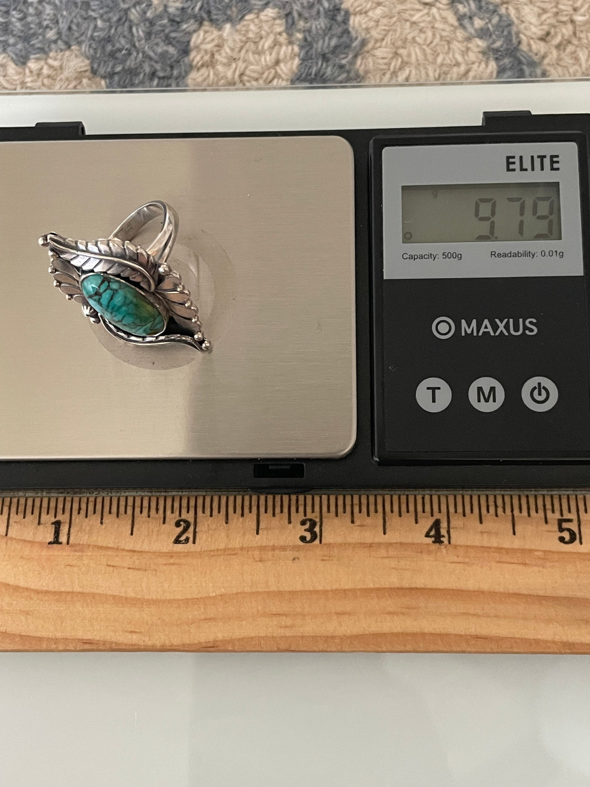 Turquoise Ring Size 8.25 | 925 Sterling Silver G776