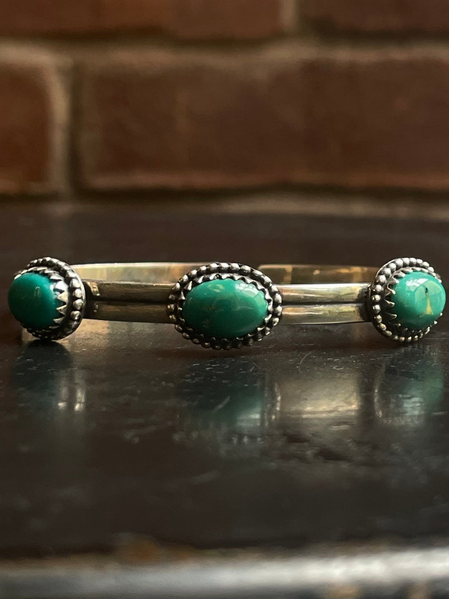 Turquoise Cuff Bracelet | 925 Sterling Silver Southwestern G324