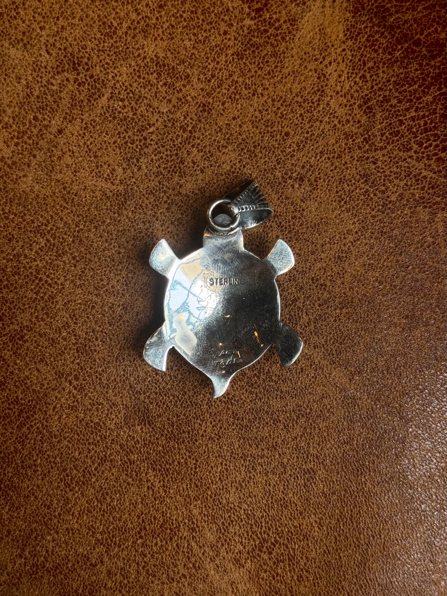 Pink Conch Turtle Pendant | Sterling Silver | A753