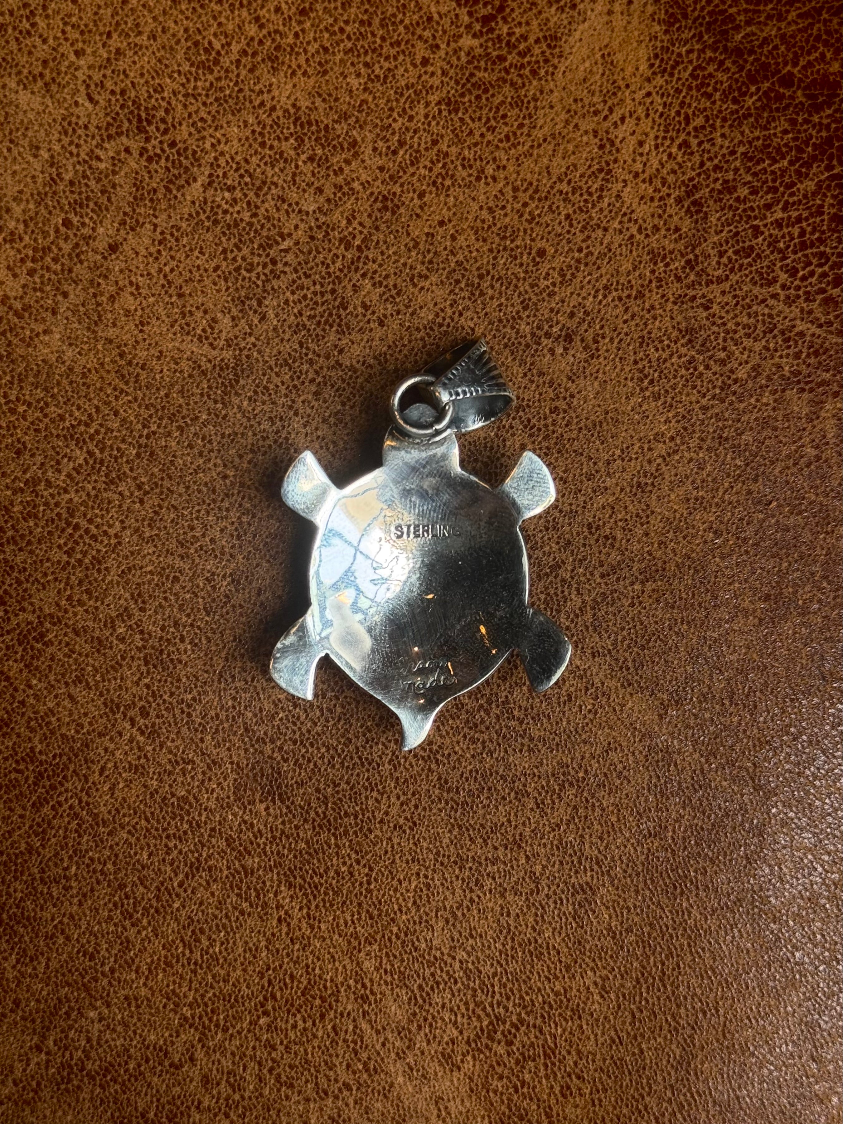 Pink Conch Turtle Pendant | Sterling Silver | A753