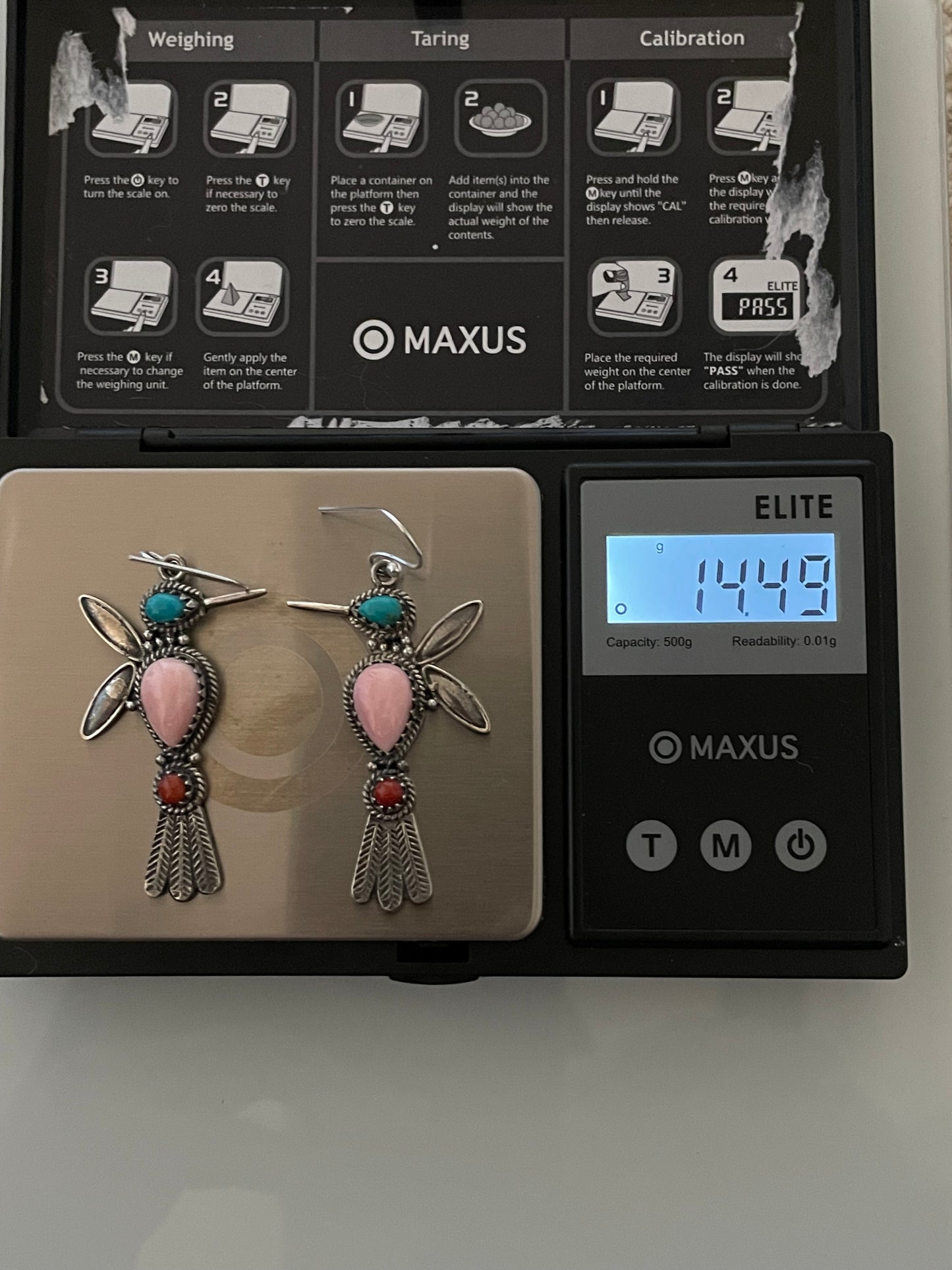 Pink Conch & Turquoise Earrings | 925 Sterling Silver E397