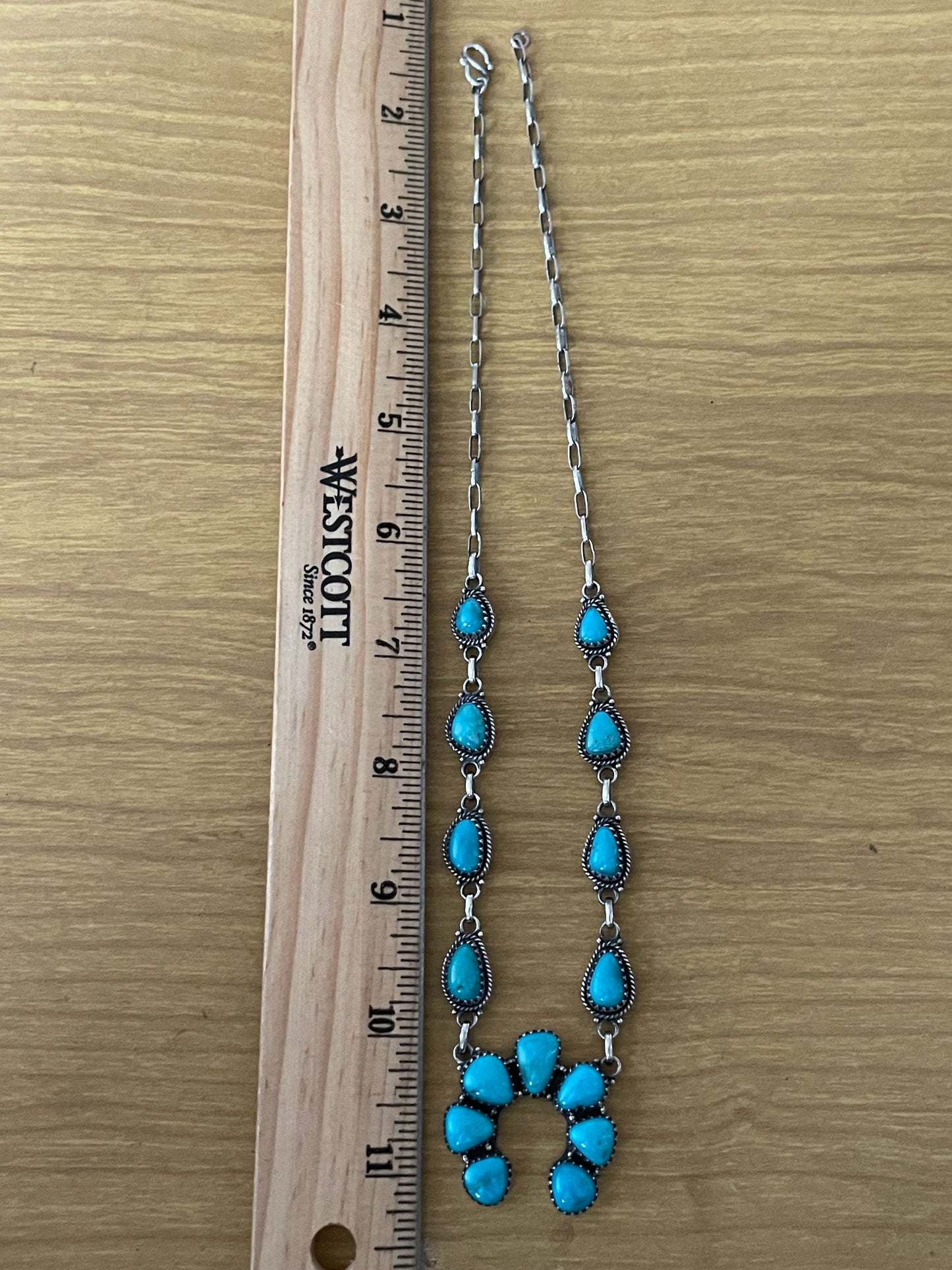 Kingman Turquoise Naja Necklace | 925 Sterling Silver E607