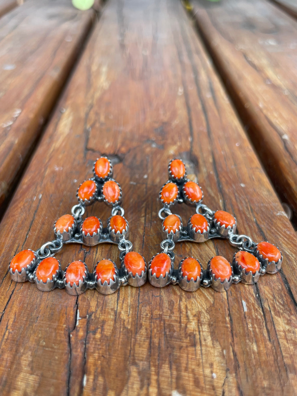 Spiny Oyster Chandelier Stud Earrings | 925 Sterling Silver B961
