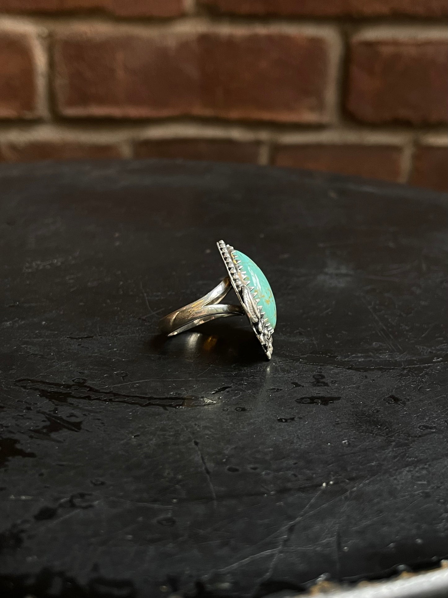 Kingman Turquoise Butterfly Ring Size 7.25 | 925 Sterling Silver Southwest E165