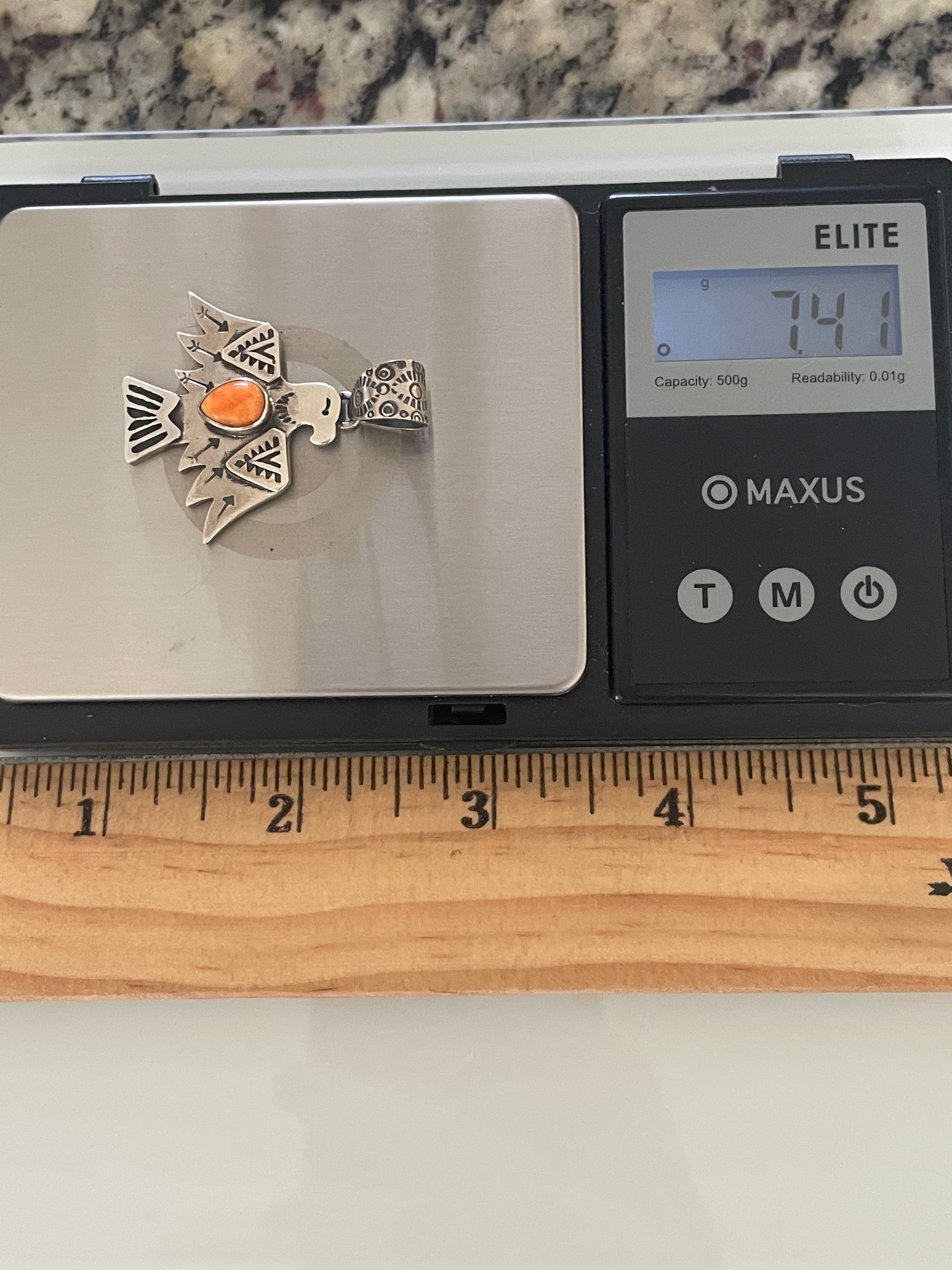 Spiny Oyster Thunderbird Pendant | Sterling Silver G435