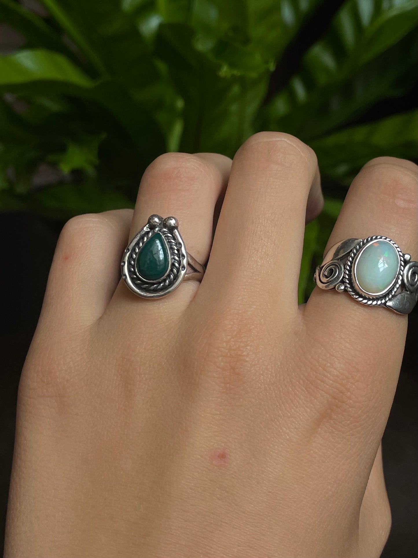 Turquoise Tear Drop Ring Size 6 | 925 Sterling Silver G296