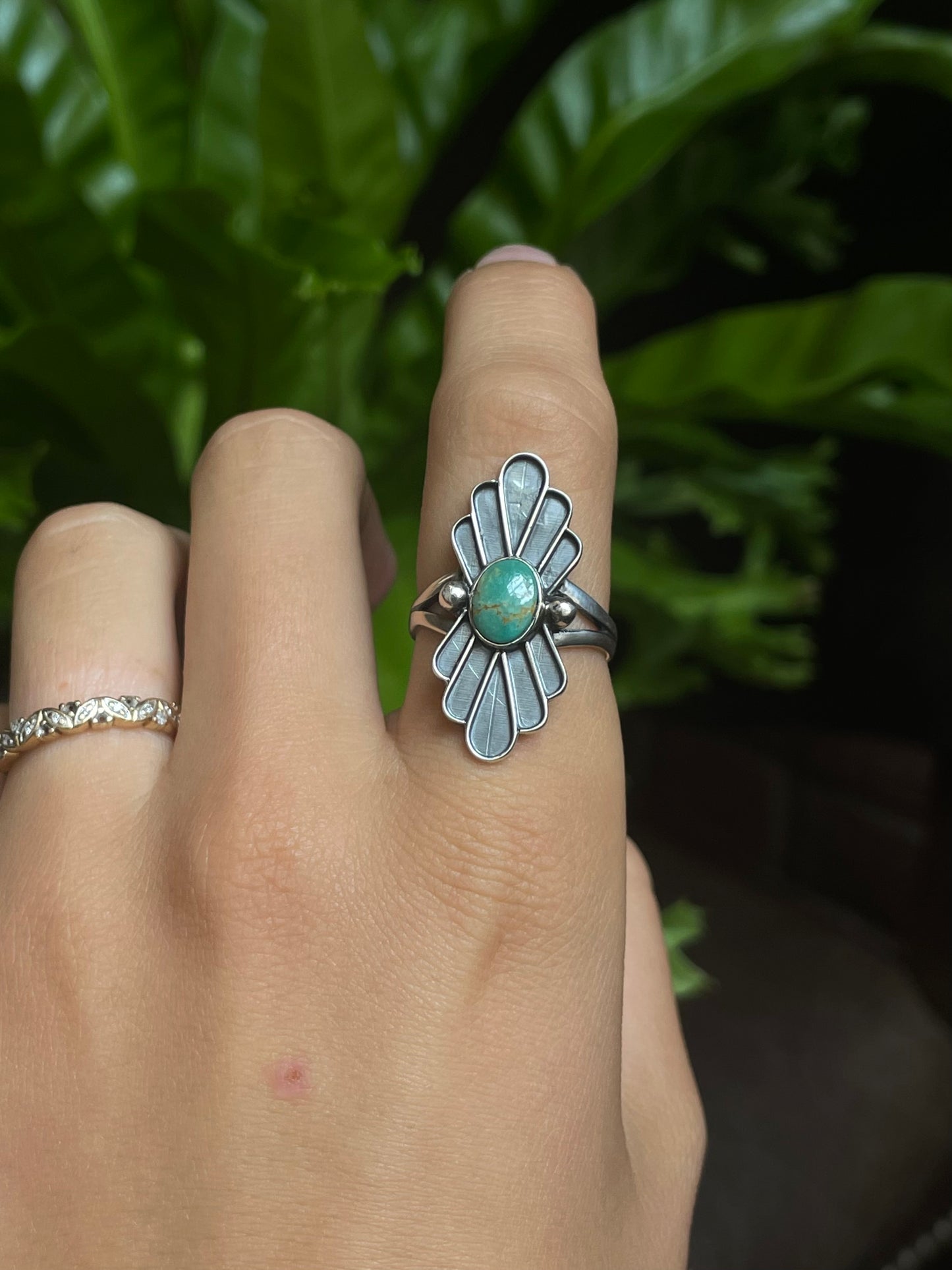 Kingman Turquoise Ring | Sterling Silver | Size 9 G316