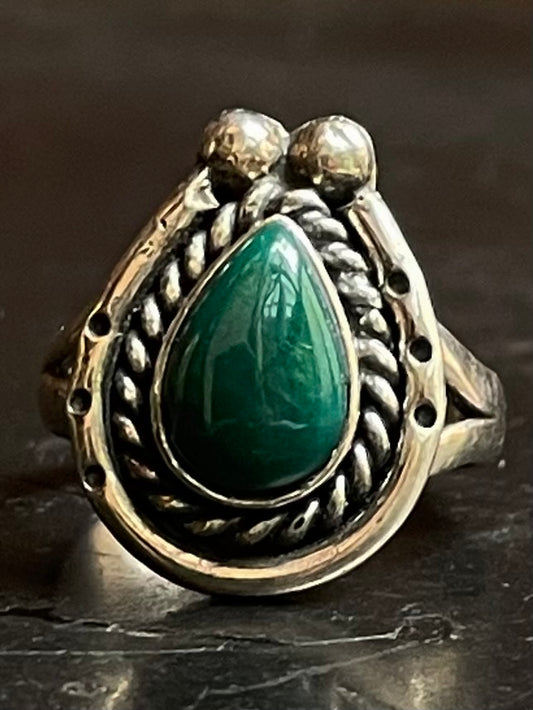 Turquoise Tear Drop Ring Size 6 | 925 Sterling Silver G296