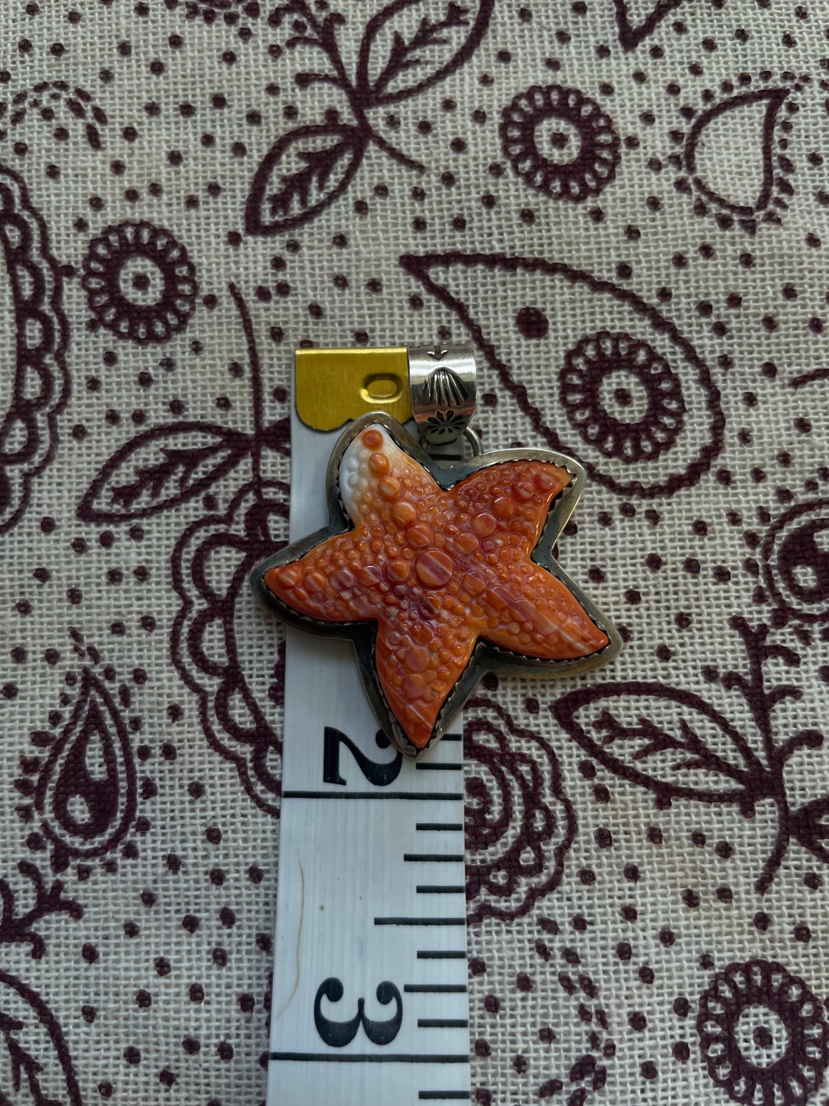 Spiny Oyster Starfish Pendant | 925 Sterling Silver | D337