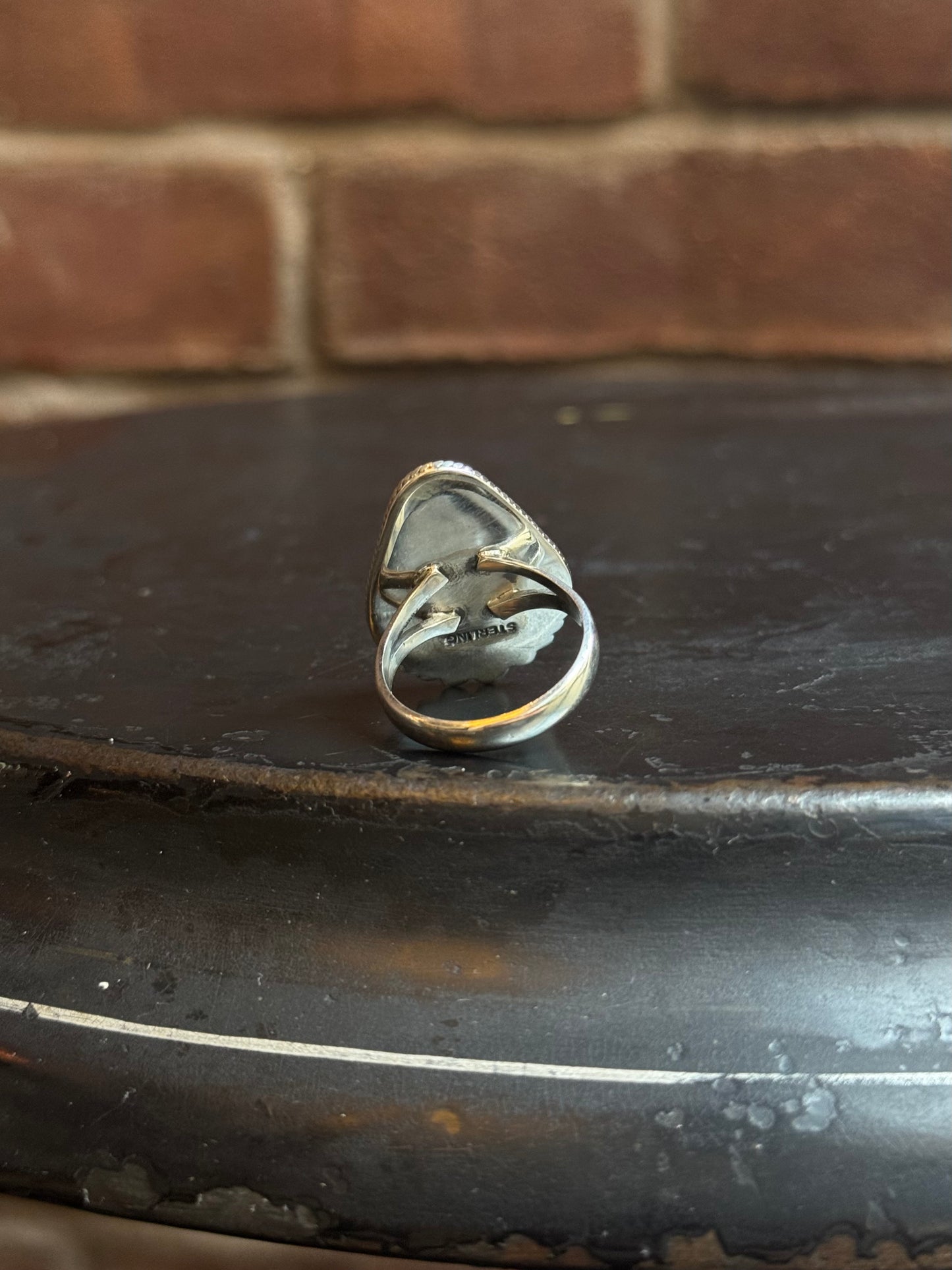 Turquoise Rope Ring | 925 Sterling Silver | Size 9 C236