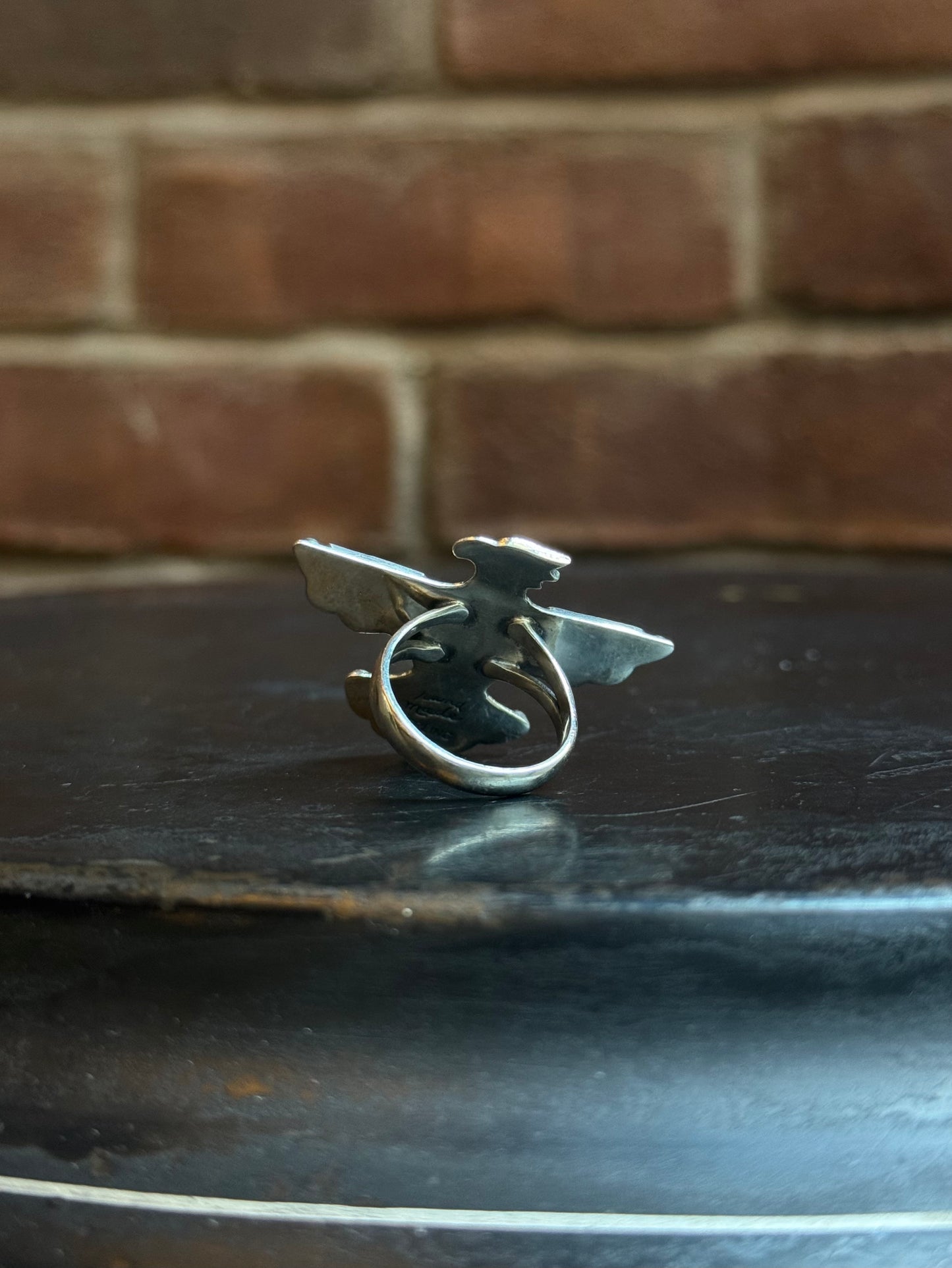 Pink Conch Thunderbird Ring Size 6 | 925 Sterling Silver C448