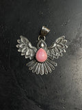 Pink Conch Thunderbird Pendant | 925 Sterling Silver E240