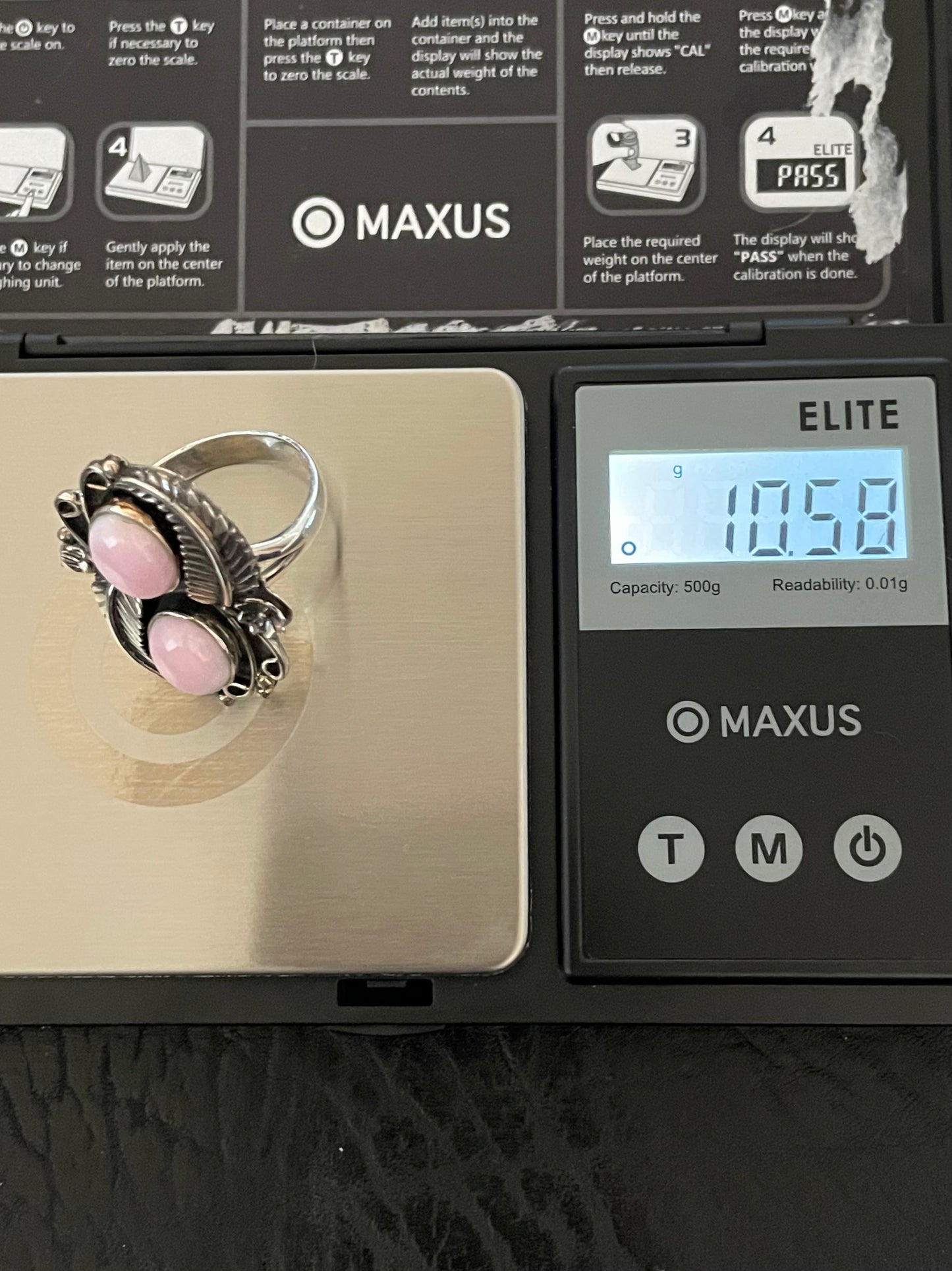Pink Conch Ring | 925 Sterling Silver | Size 9.5 E162