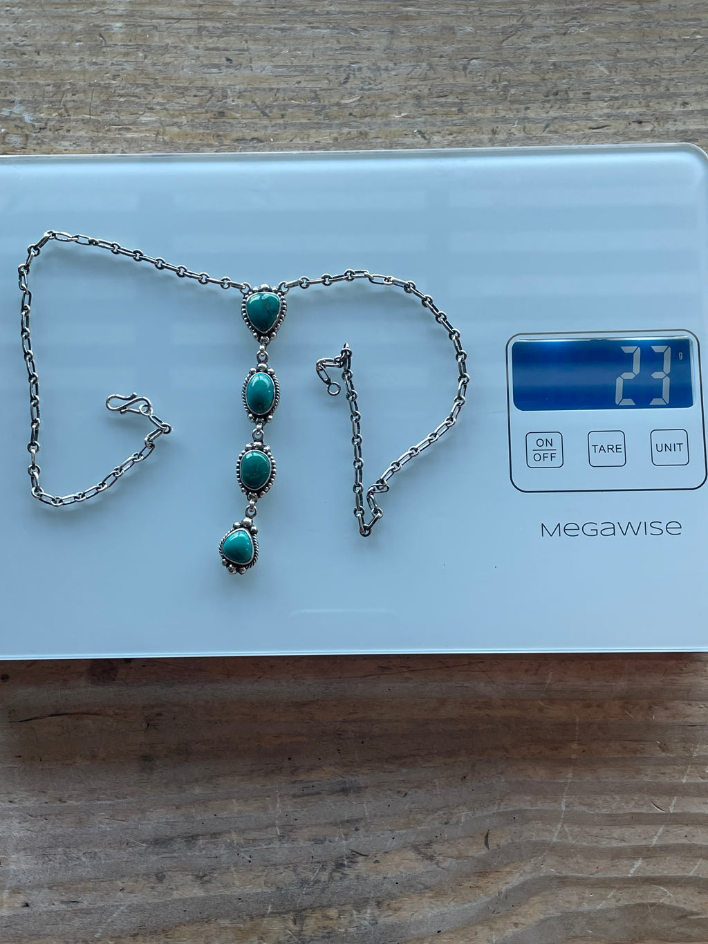 Turquoise Station Necklace | Sterling Silver 925 C647