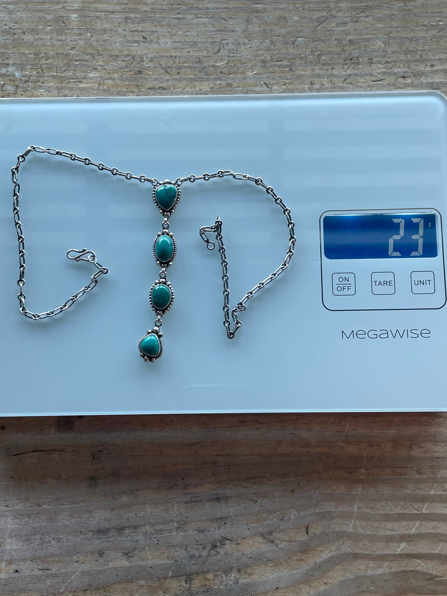 Turquoise Station Necklace | Sterling Silver 925 C647