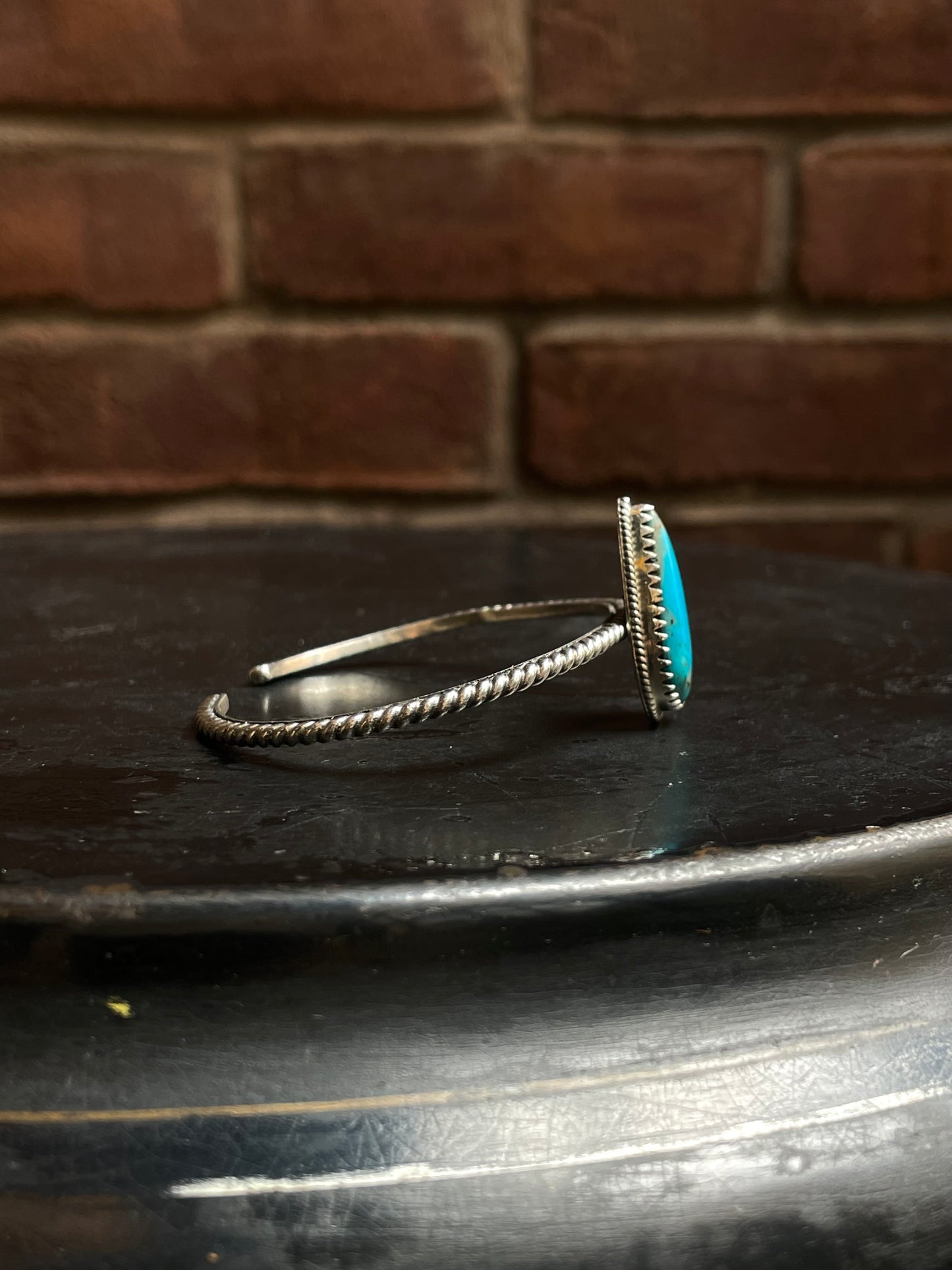 Kingman Turquoise Cuff Bracelet | 925 Sterling Silver Southwest C999