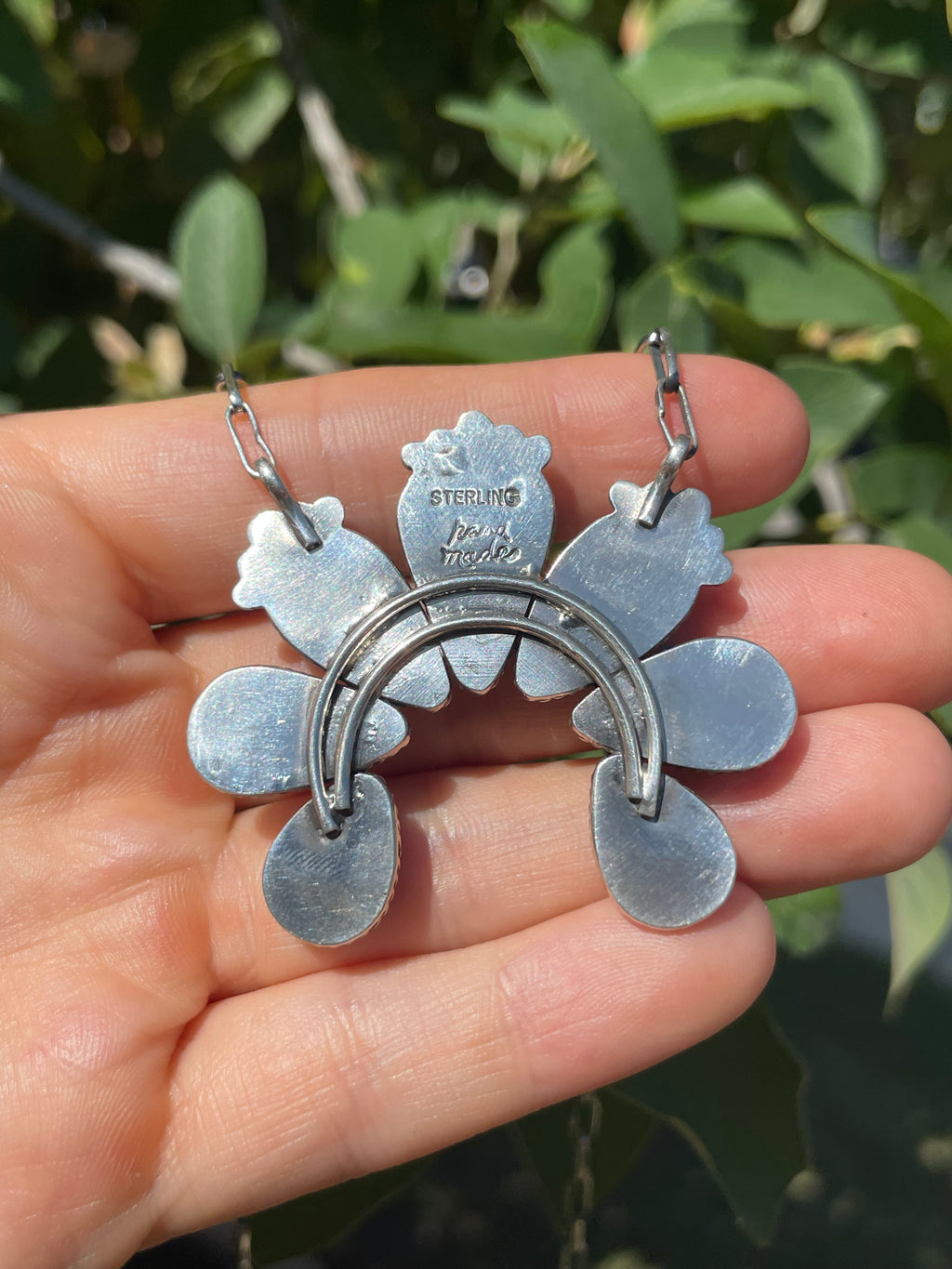 Kingman Turquoise Naja Necklace | 925 Sterling Silver D126
