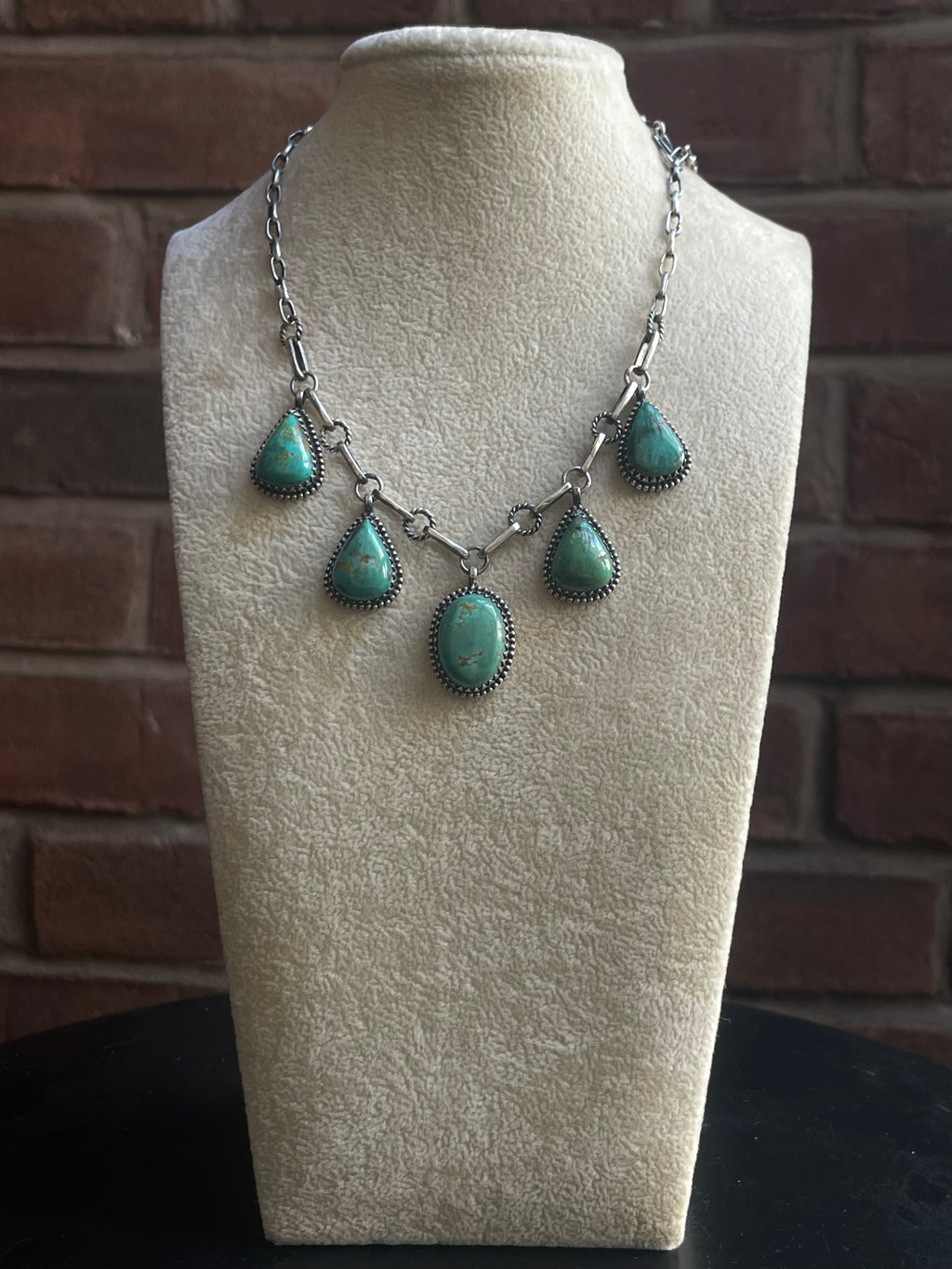 Kingman Turquoise Lariat Necklace | 925 Sterling Silver G612