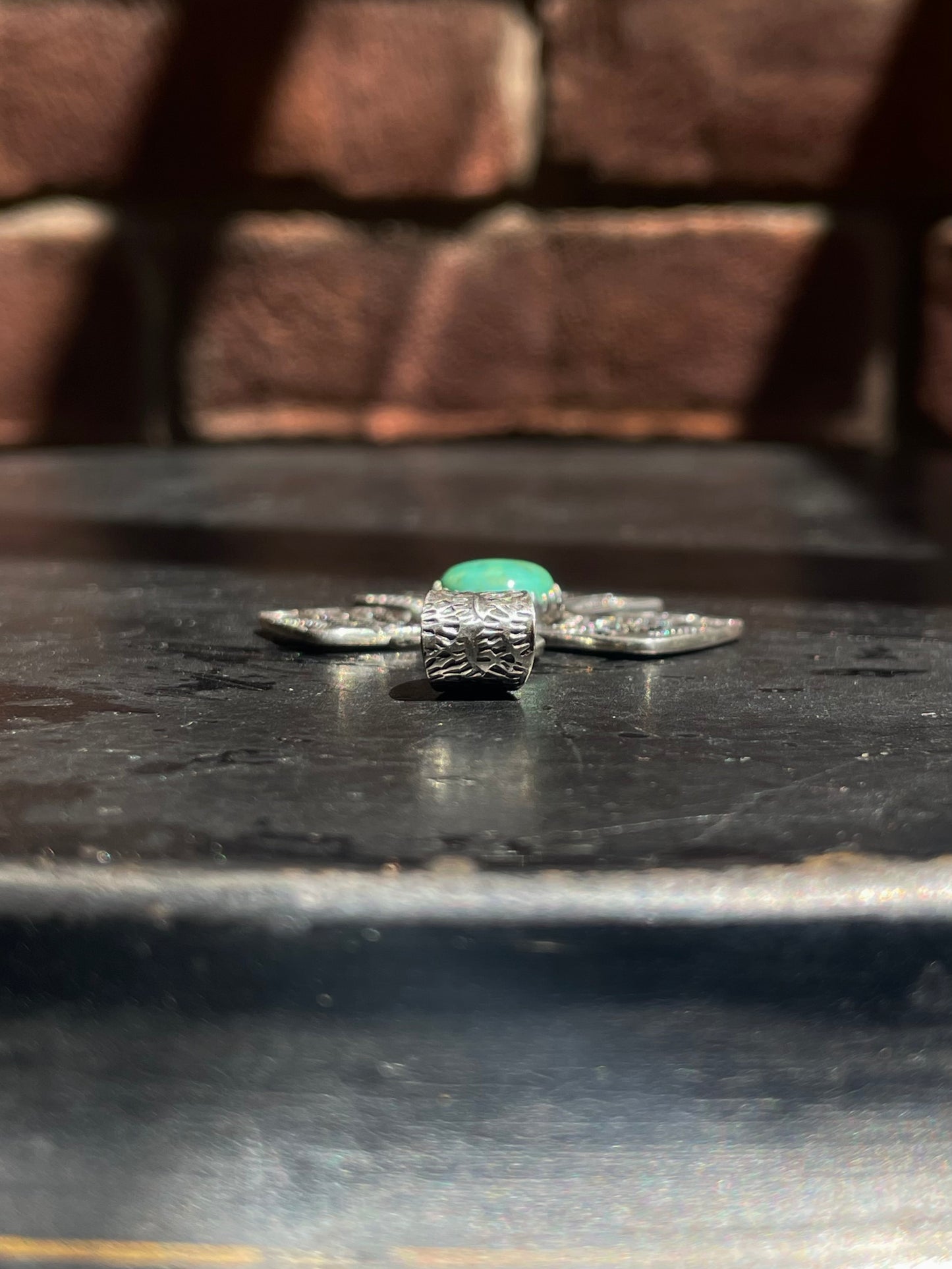 Kingman Turquoise Thunderbird Pendant | Sterling Silver G422