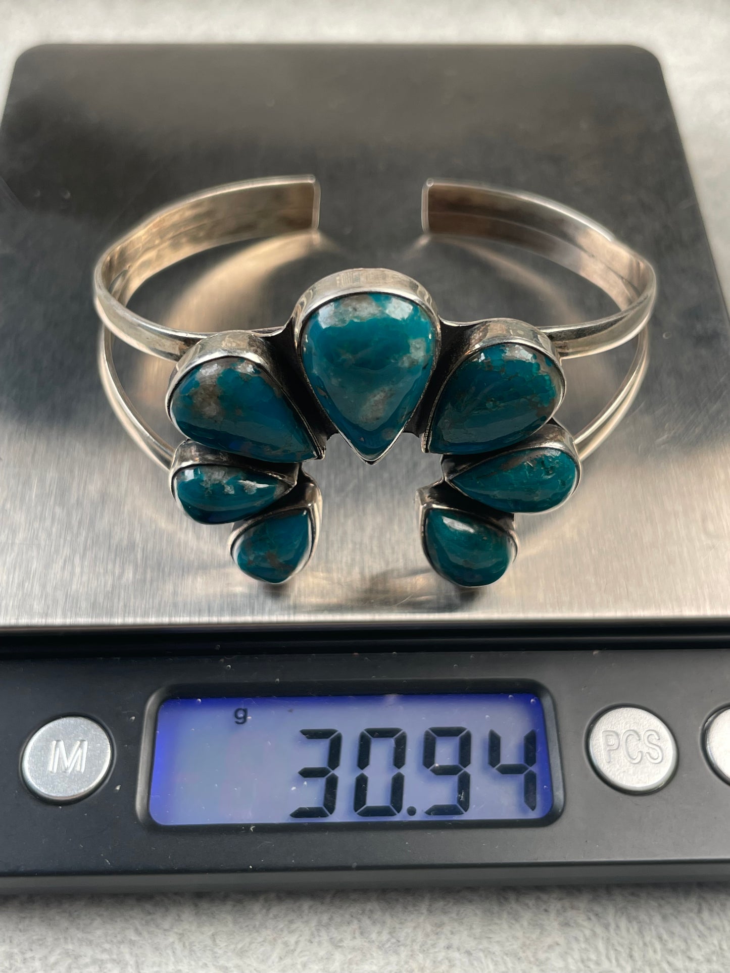 Kingman Turquoise Naja Cuff Bracelet | 925 Sterling Silver D156