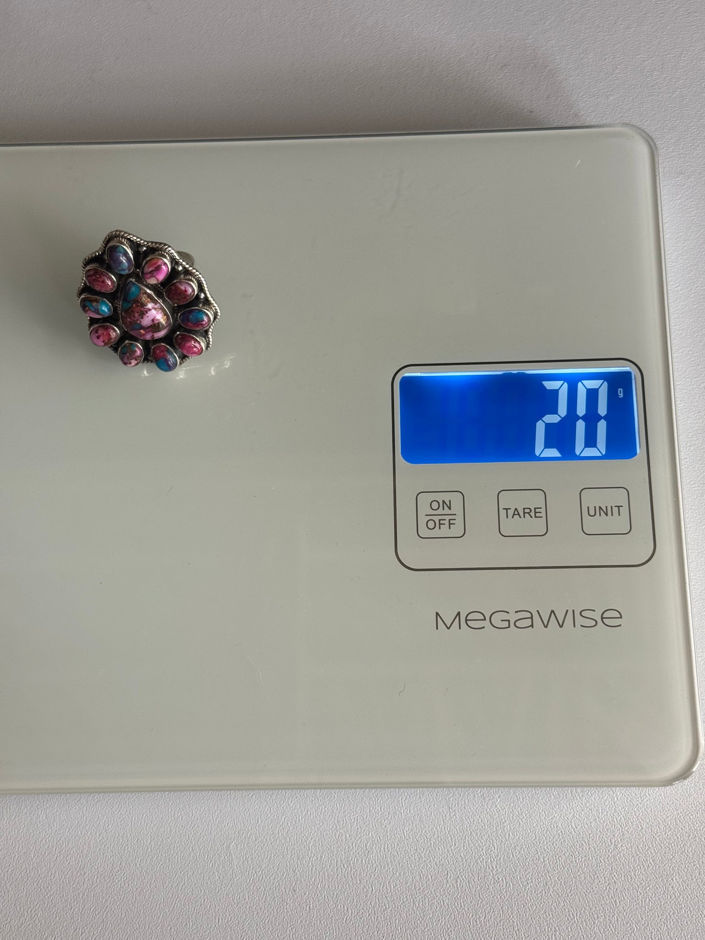 Dahlia Cluster Ring | Sterling Silver | Size 9.5 | A877
