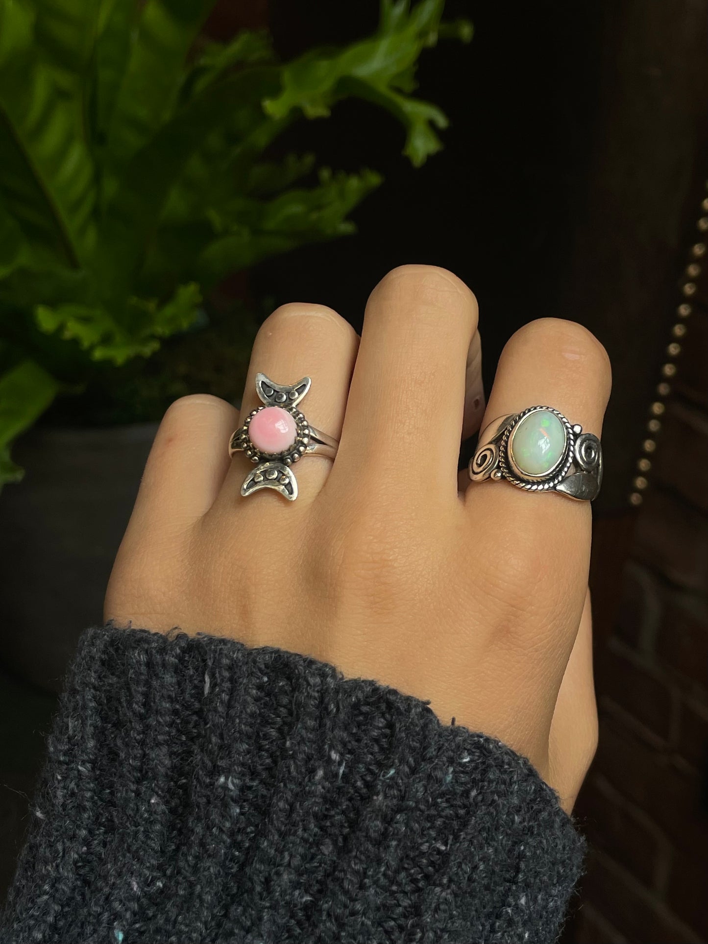 Pink Conch Ring Size 8 | 925 Sterling Silver G158