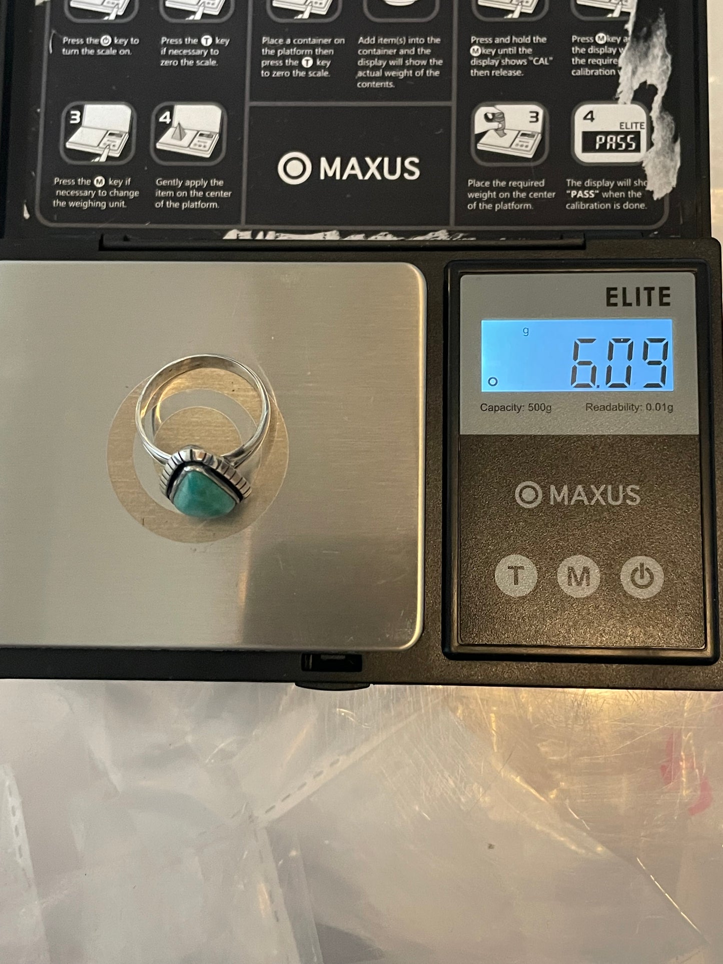 Turquoise Ring | 925 Sterling Silver Size 9 E428