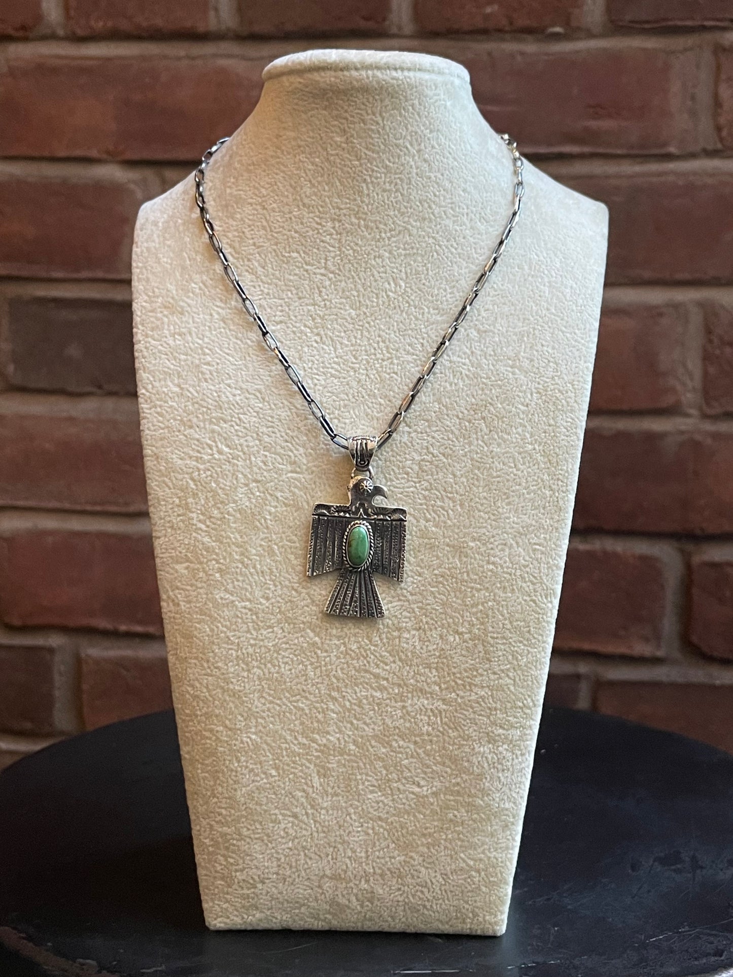 Turquoise Thunderbird Pendant | 925 Sterling Silver E241
