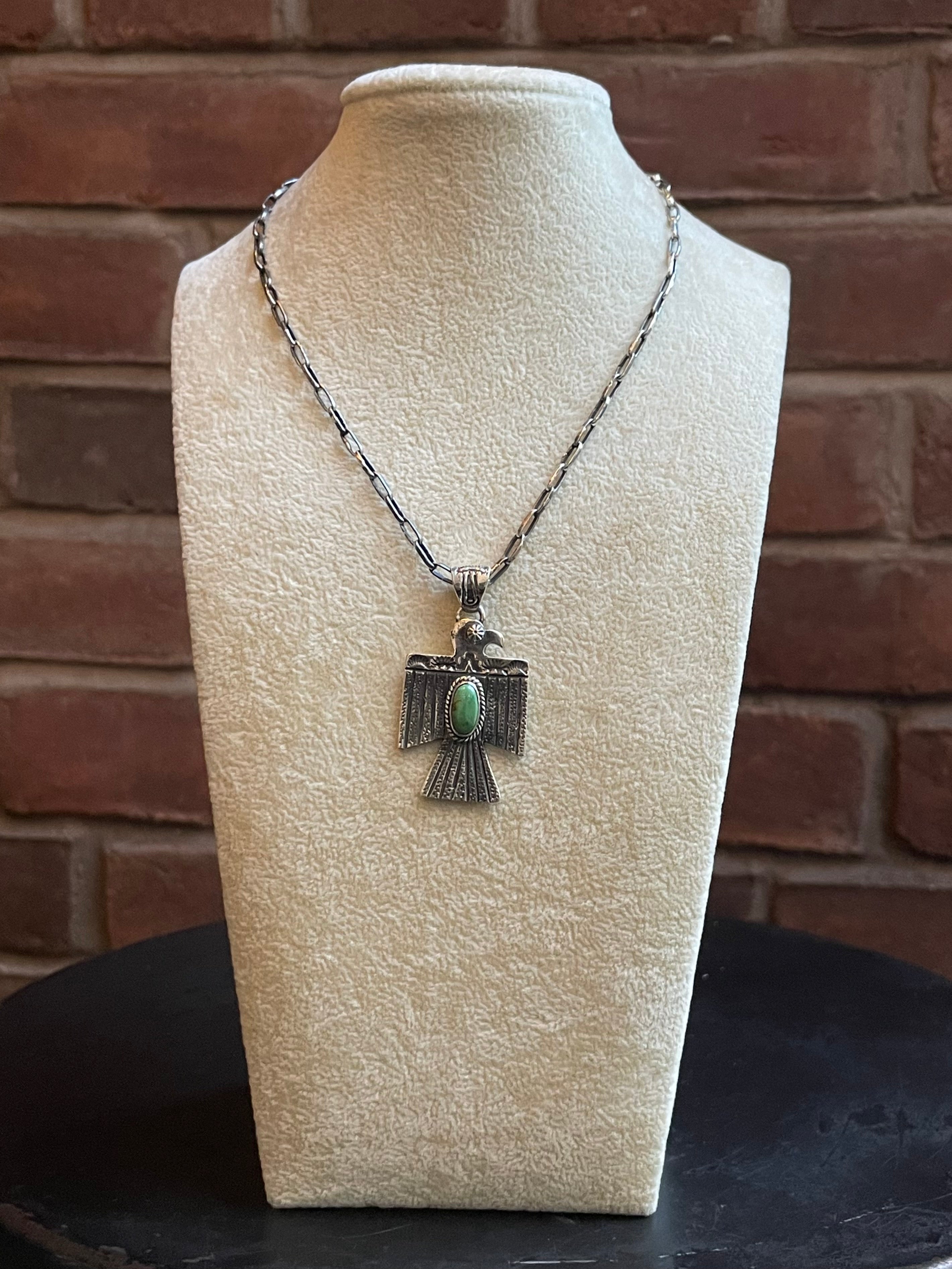 Turquoise Thunderbird Pendant | 925 Sterling Silver E241
