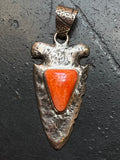 Spiny Oyster Arrowhead Pendant | Sterling Silver G437