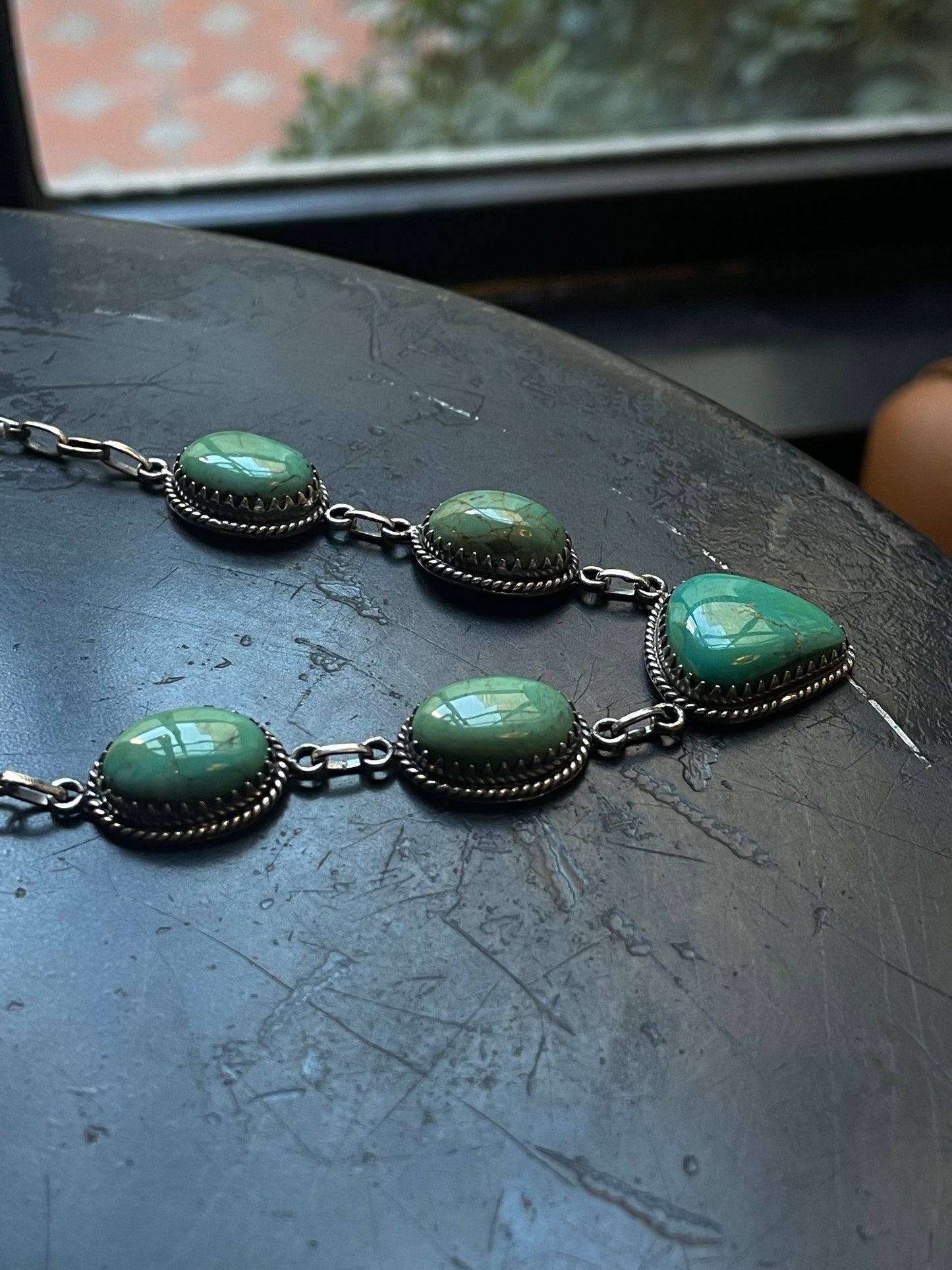 Turquoise Lariat Necklace | 925 Sterling Silver E637