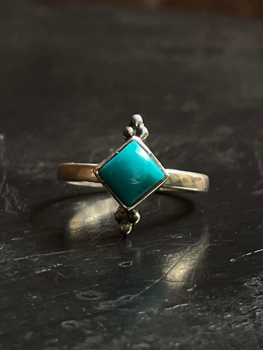 Kingman Turquoise Ring Size 7 | 925 Sterling Silver E738