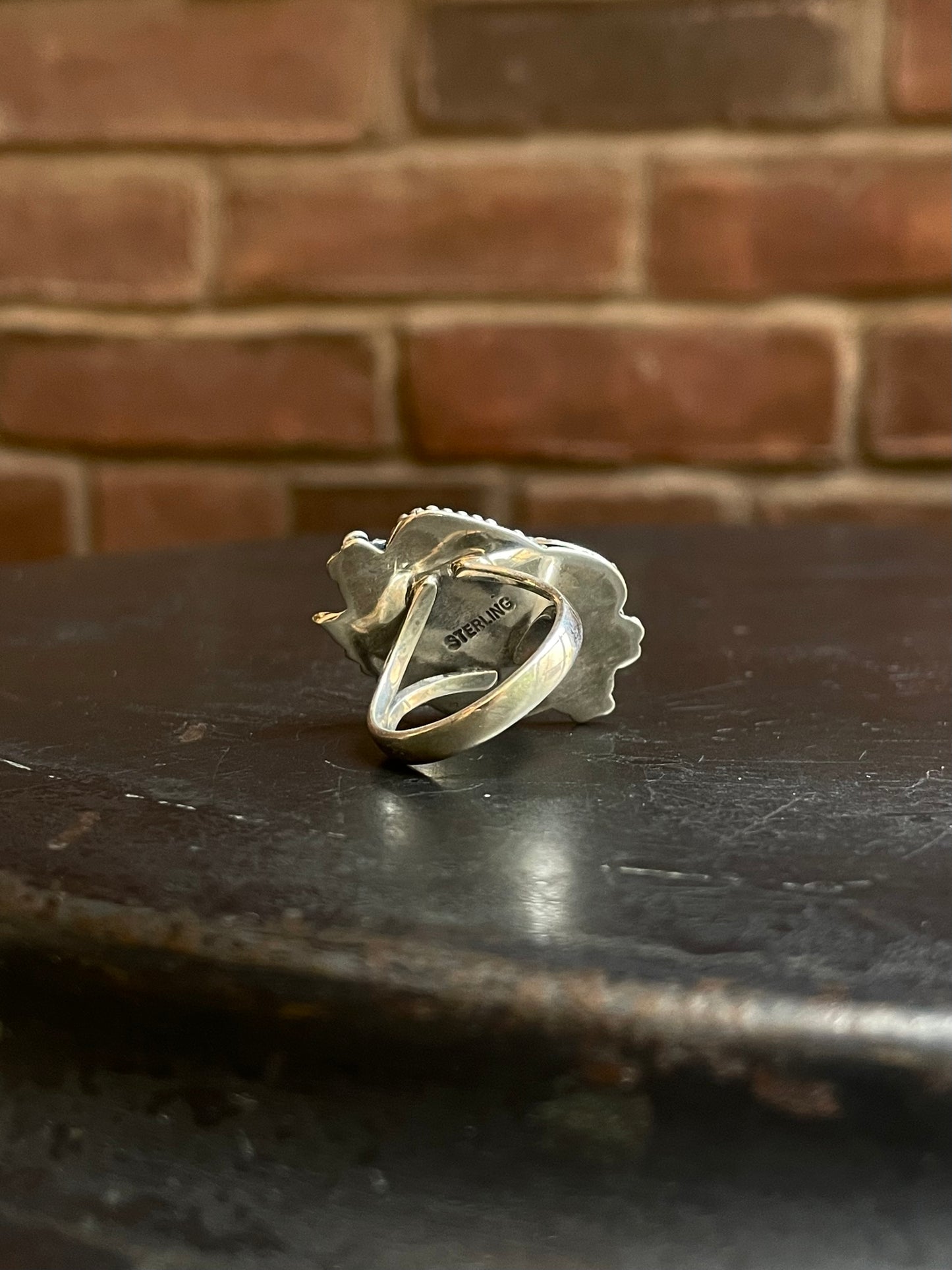 Pink Conch Floral Ring Size 8 | Sterling Silver E951