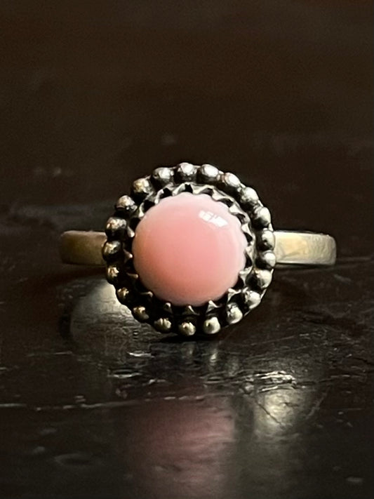 Pink Conch Ring Size 8 | 925 Sterling Silver G161