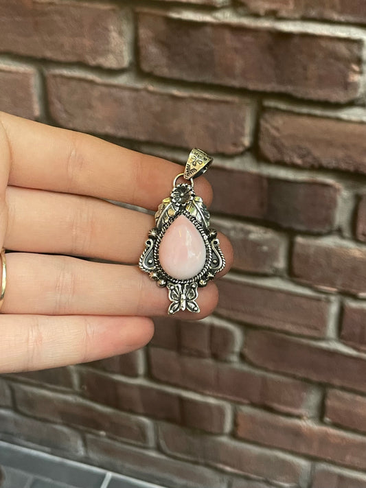 Pink Conch Pendant | 925 Sterling Silver C544