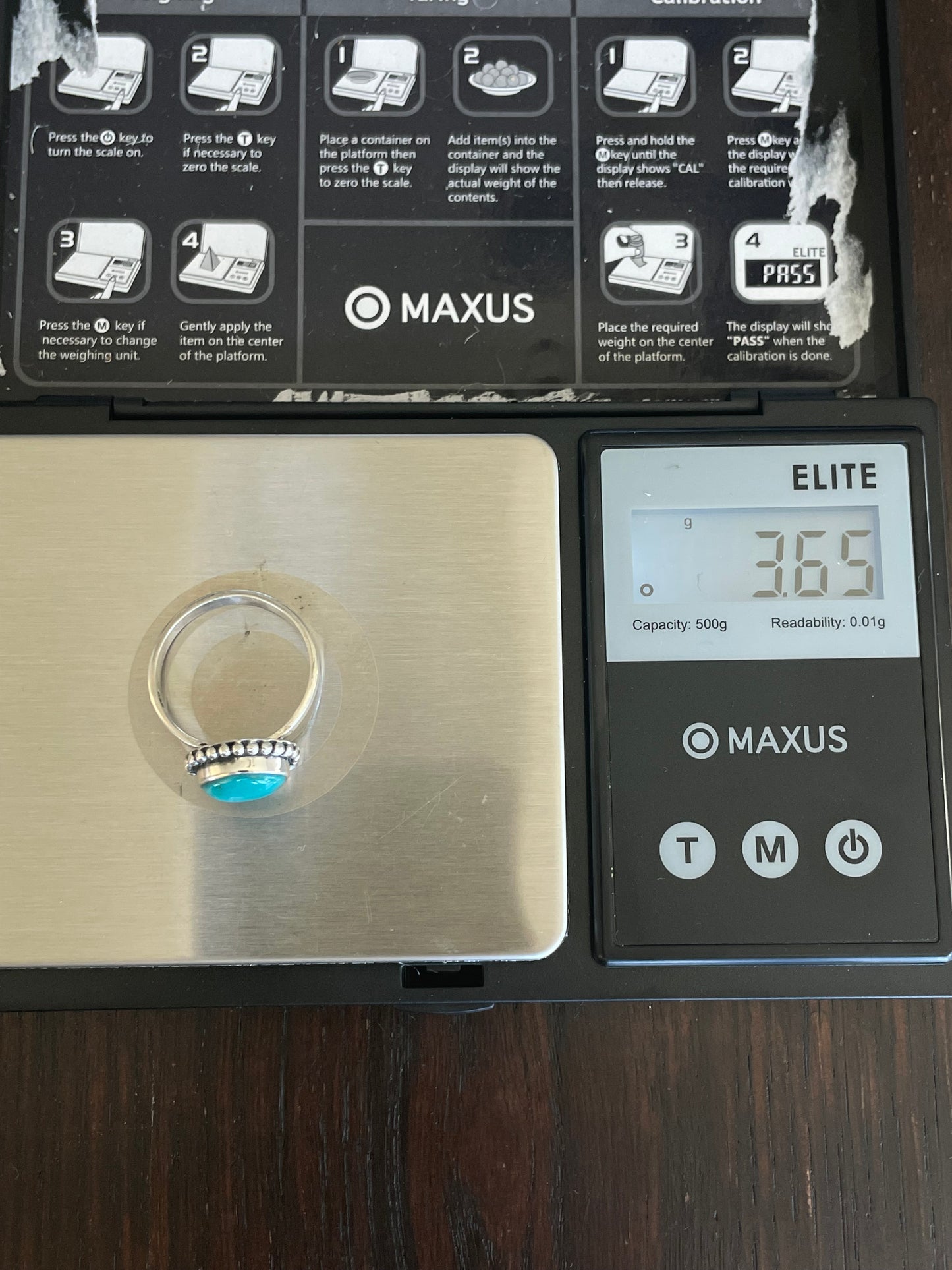 Kingman Turquoise Ring Size 8 | 925 Sterling Silver E736