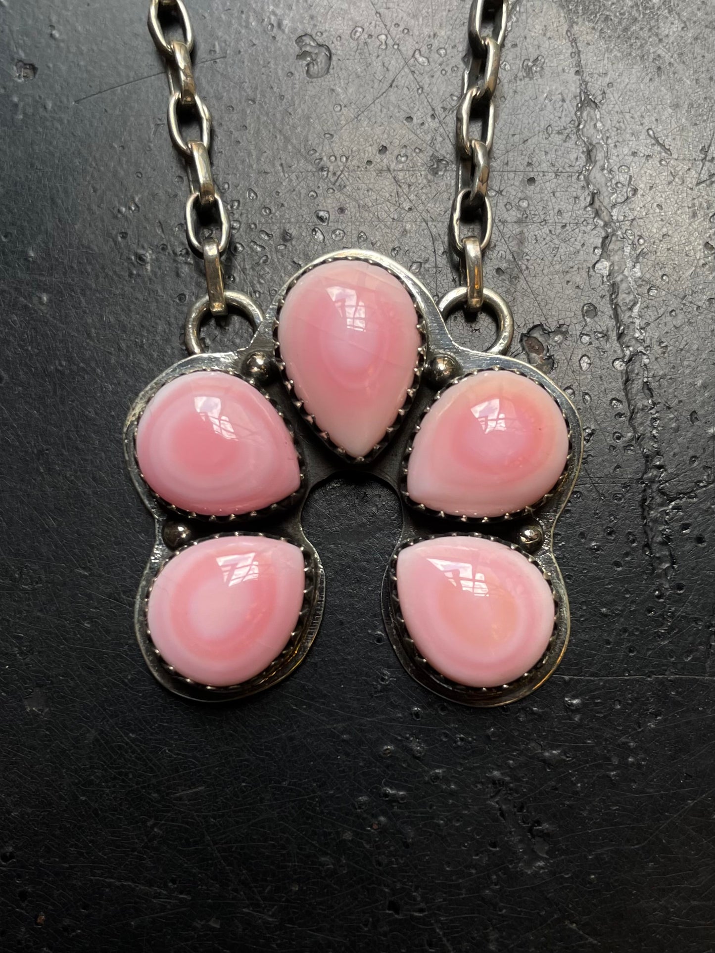 Pink Conch Naja Necklace | 925 Sterling Silver E971