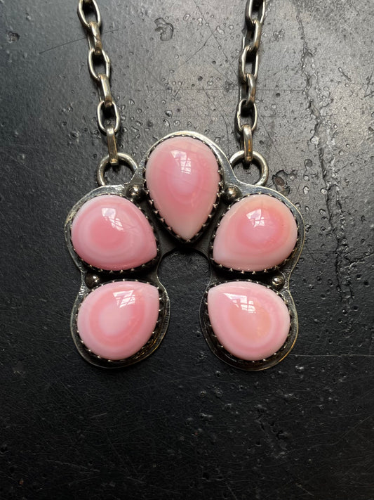 Pink Conch Naja Necklace | 925 Sterling Silver E971