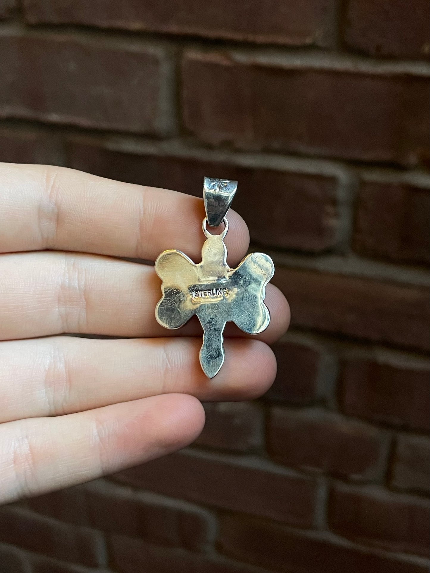 Pink Conch Dragonfly Pendant | Sterling Silver 925 C667