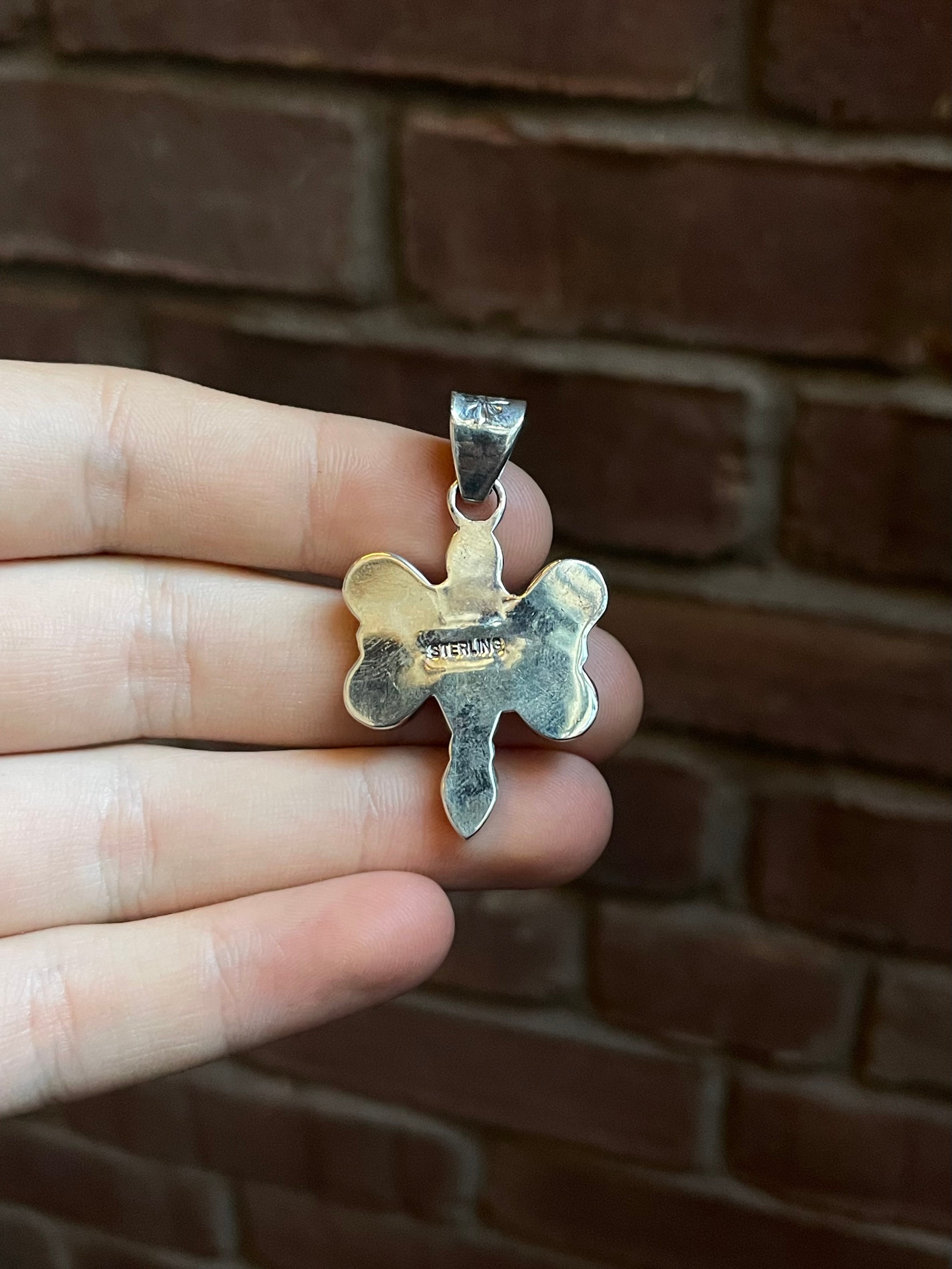 Pink Conch Dragonfly Pendant | Sterling Silver 925 C667